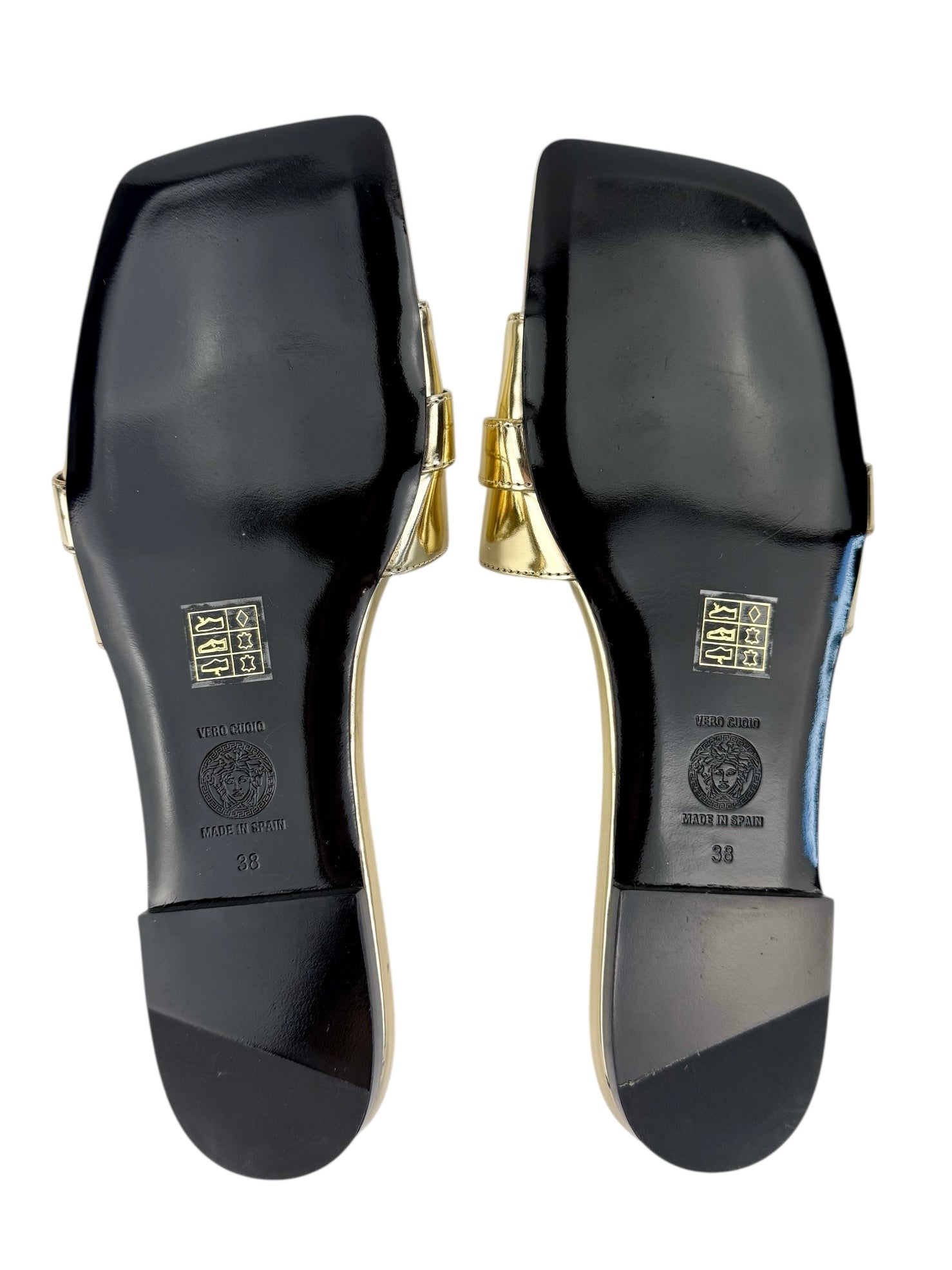 Versace Gold Medusa Sandals Size 38