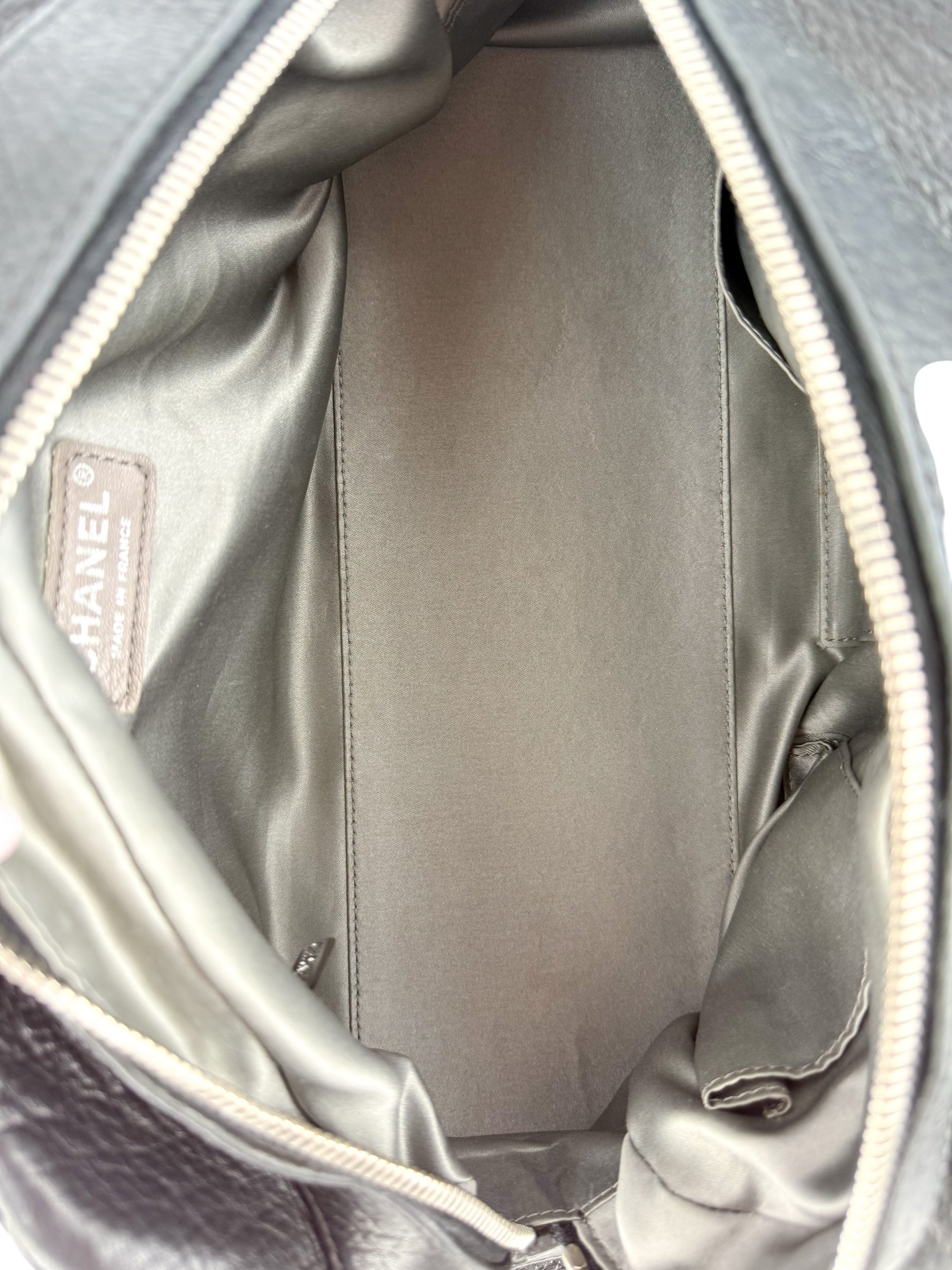 Chanel Black Distressed Leather Lady Braid Bowler Bag