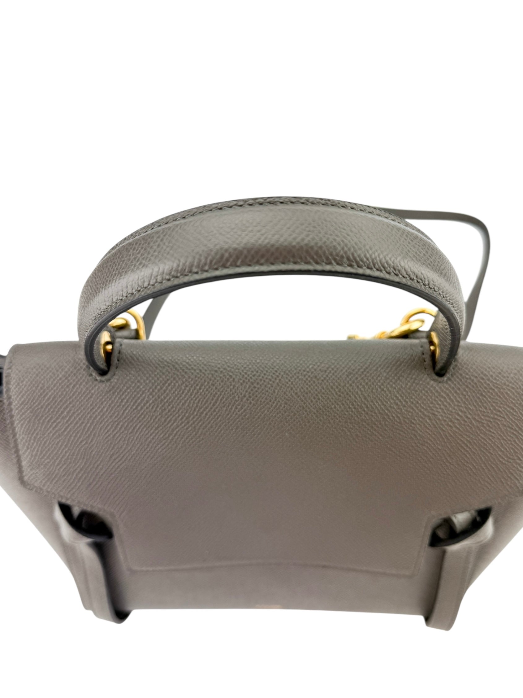 Celine Grained Calfskin Mini Belt Bag Grey