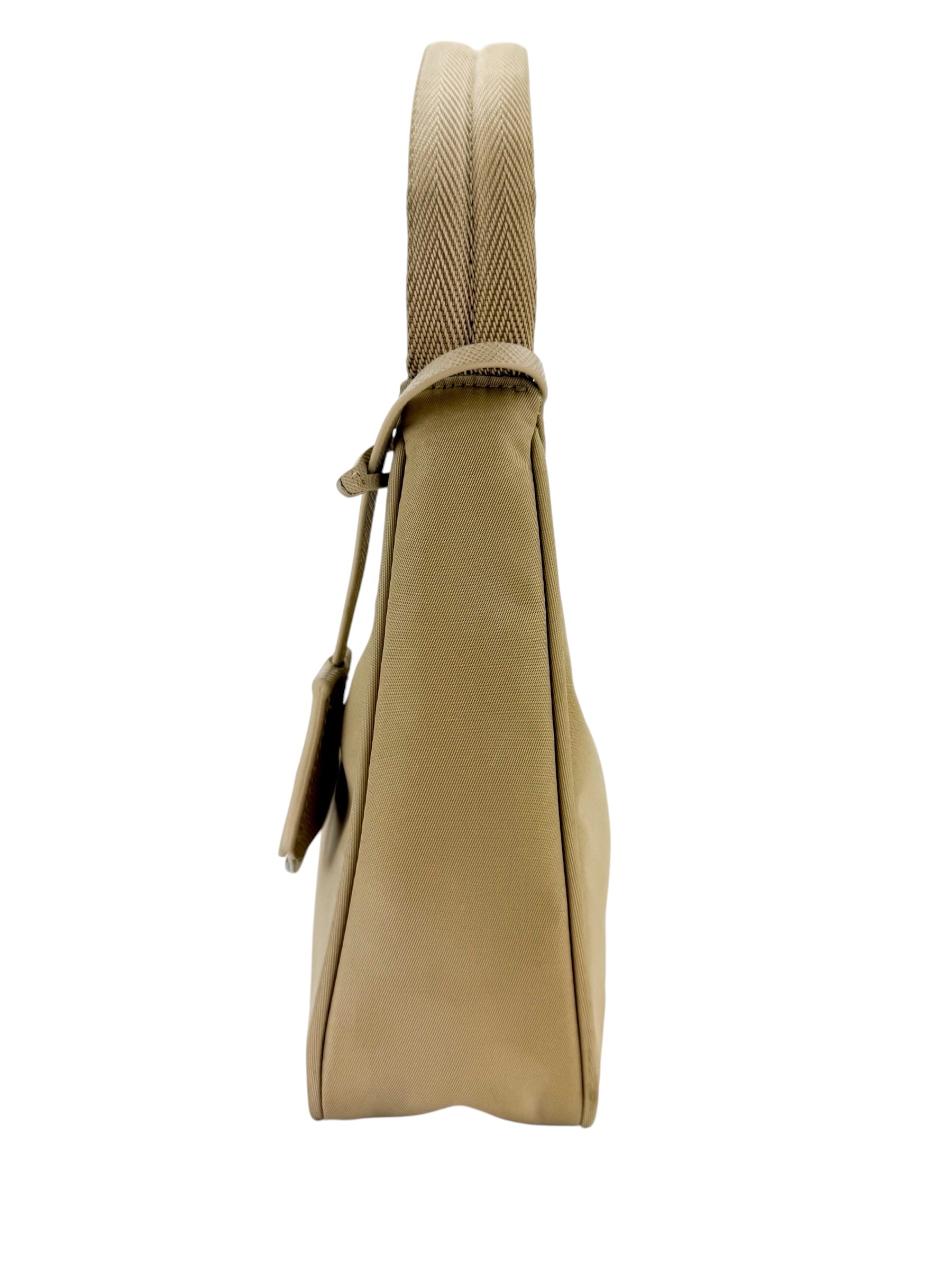 Prada Tessuto Nylon Mini Re-Edition 2000 Bag Beige
