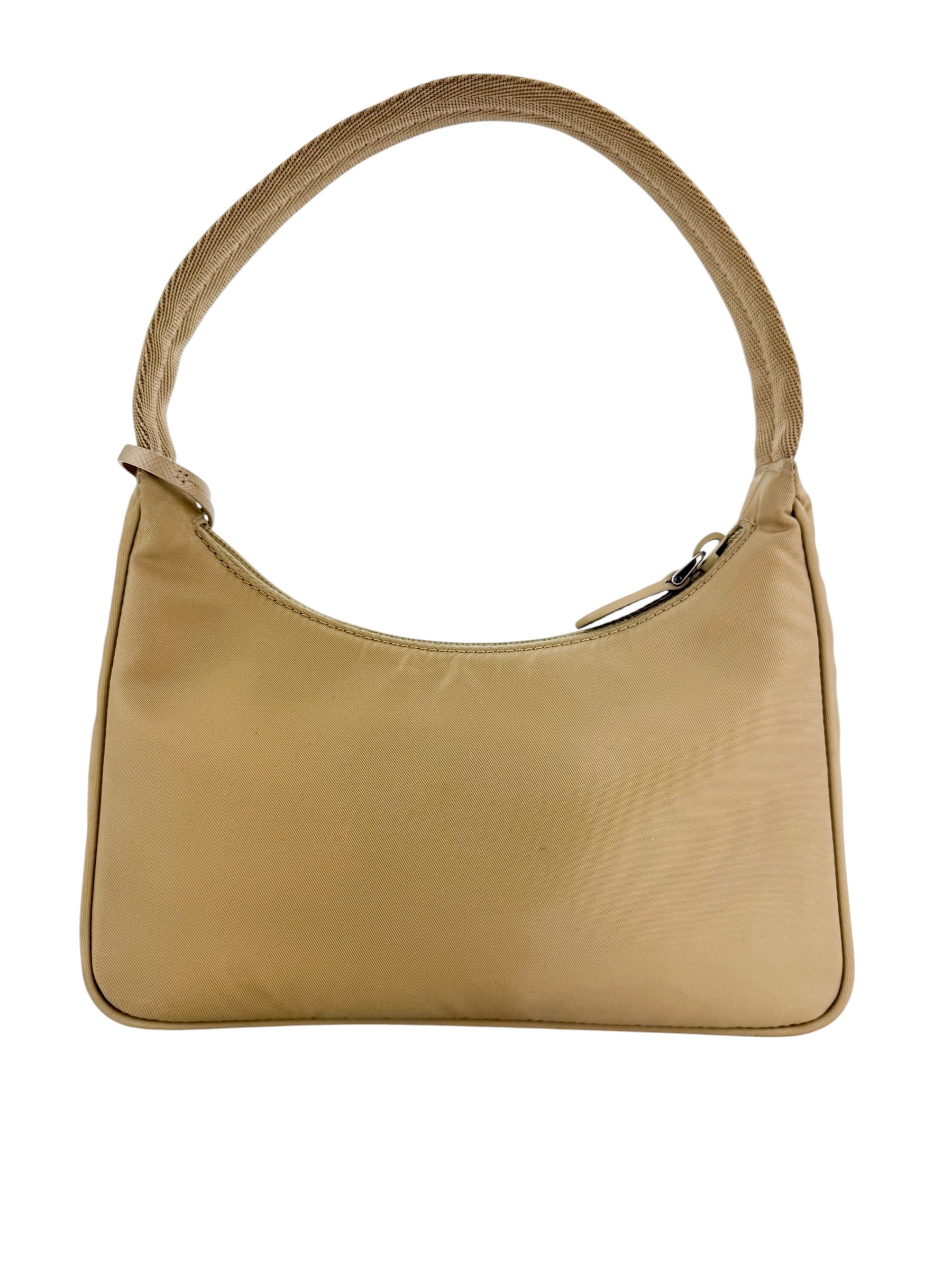 Prada Tessuto Nylon Mini Re-Edition 2000 Bag Beige