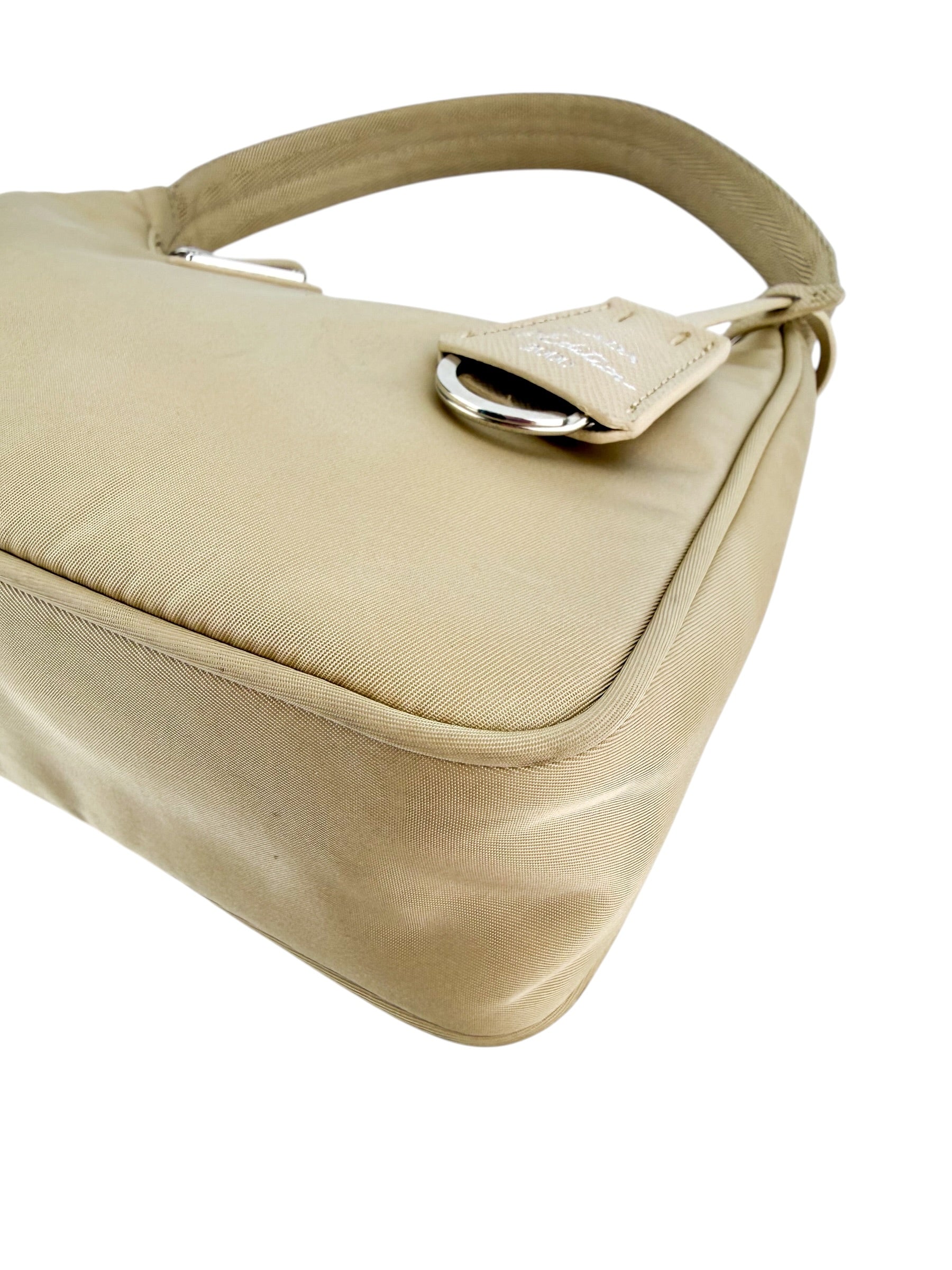 Prada Tessuto Nylon Mini Re-Edition 2000 Bag Beige