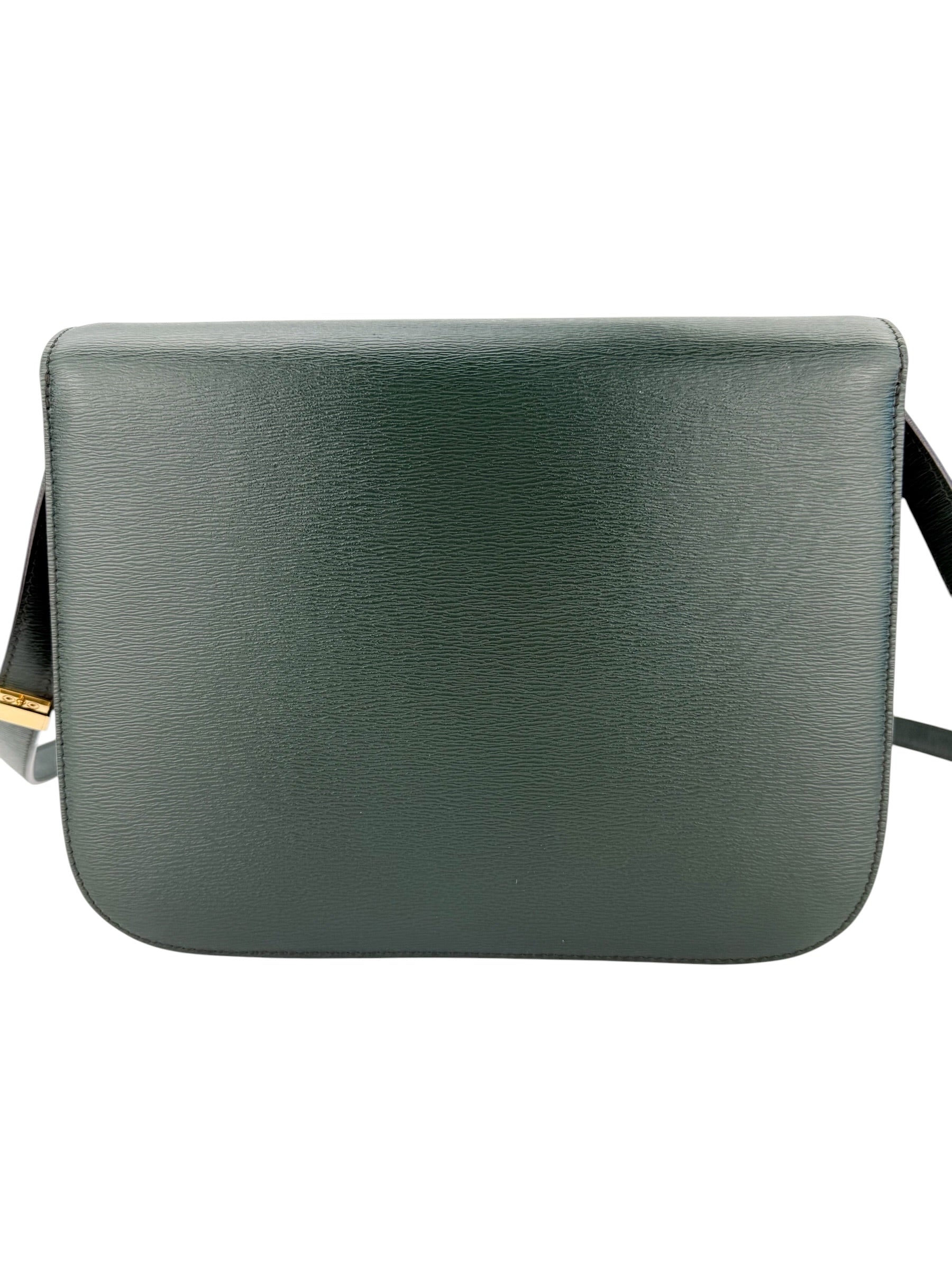 Celine Box Grained Calfskin Medium Classic Flap Amazone