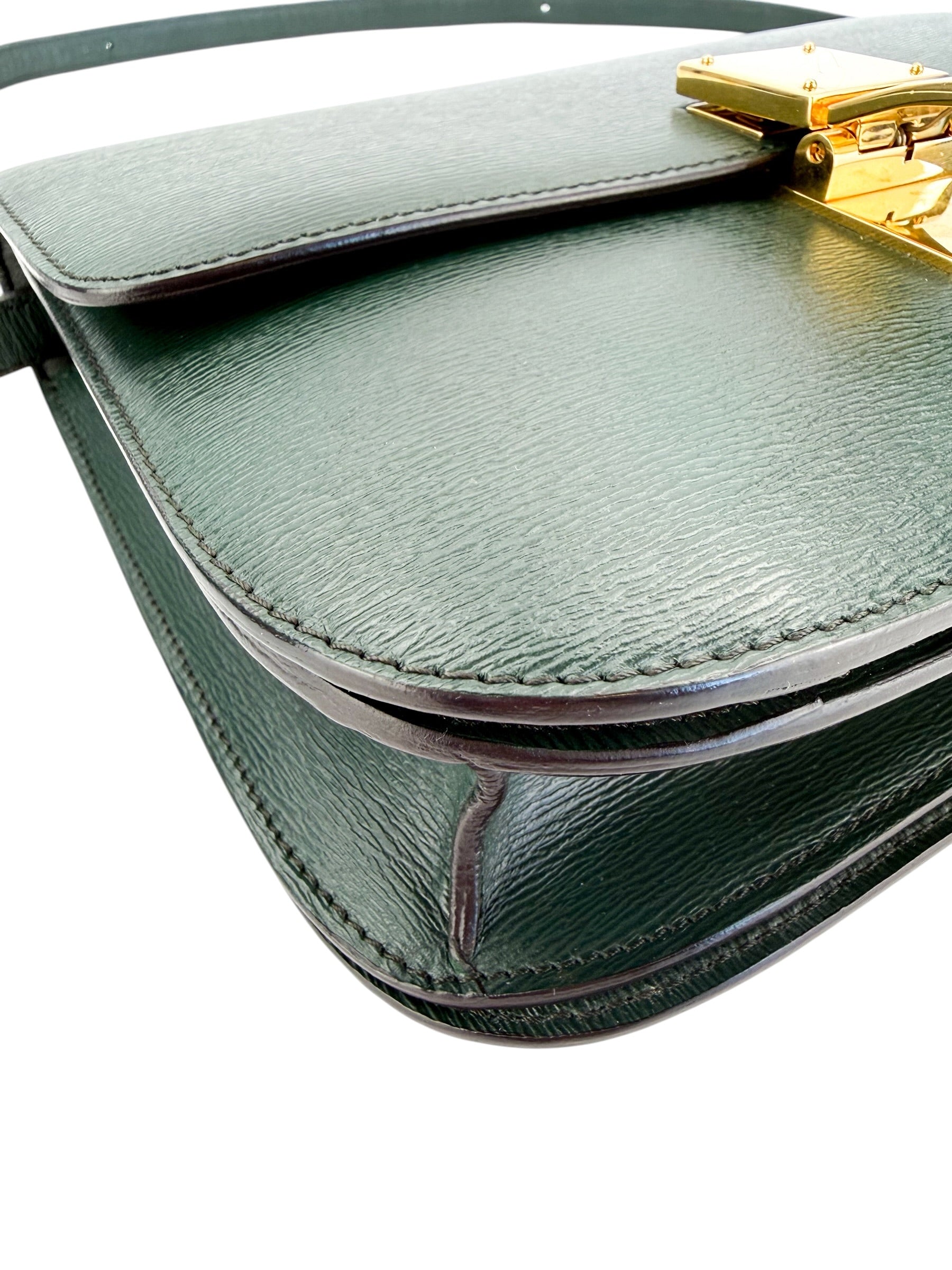 Celine Box Grained Calfskin Medium Classic Flap Amazone