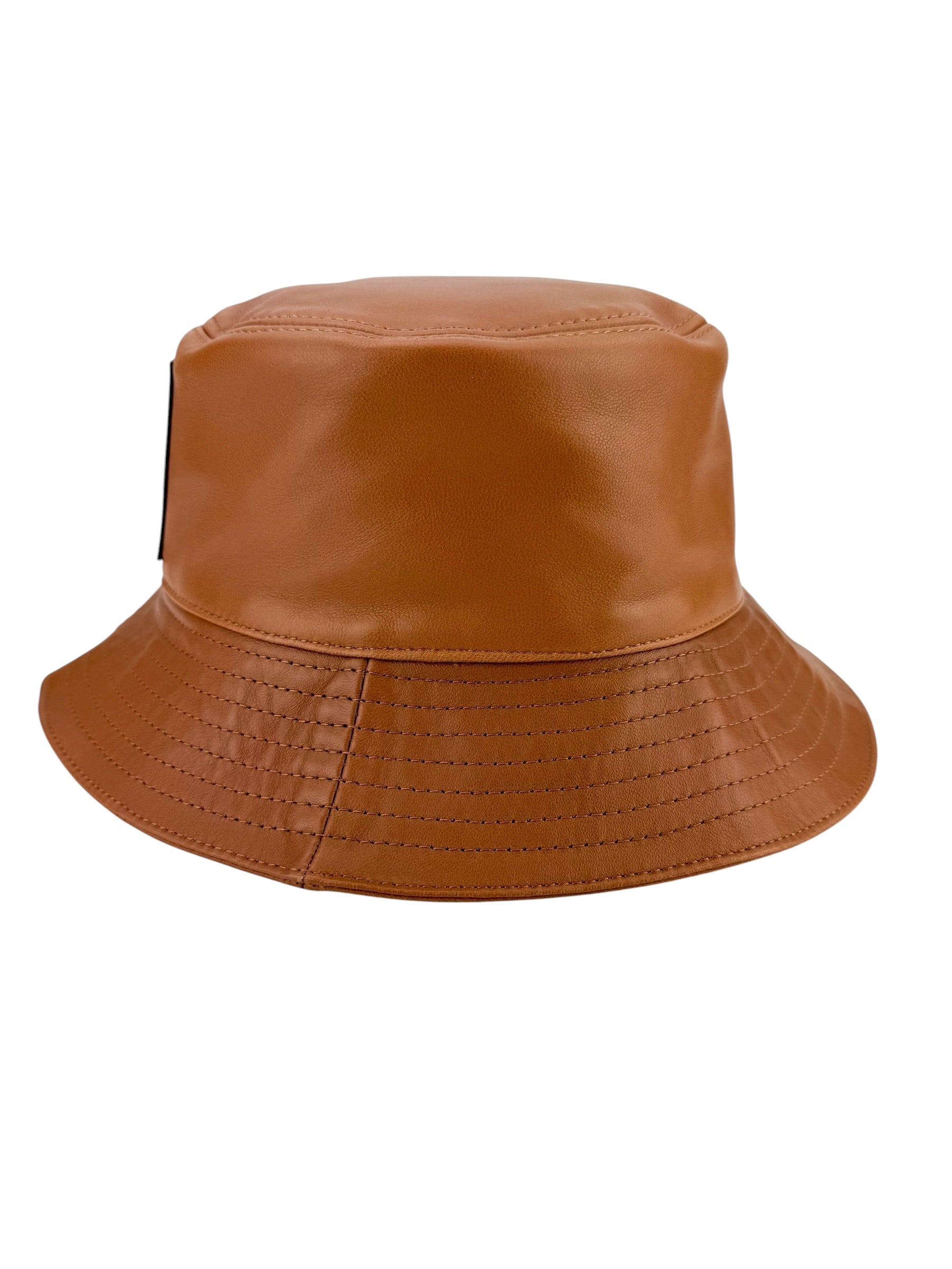 Loewe Leather Anagram Bucket Hat Brown