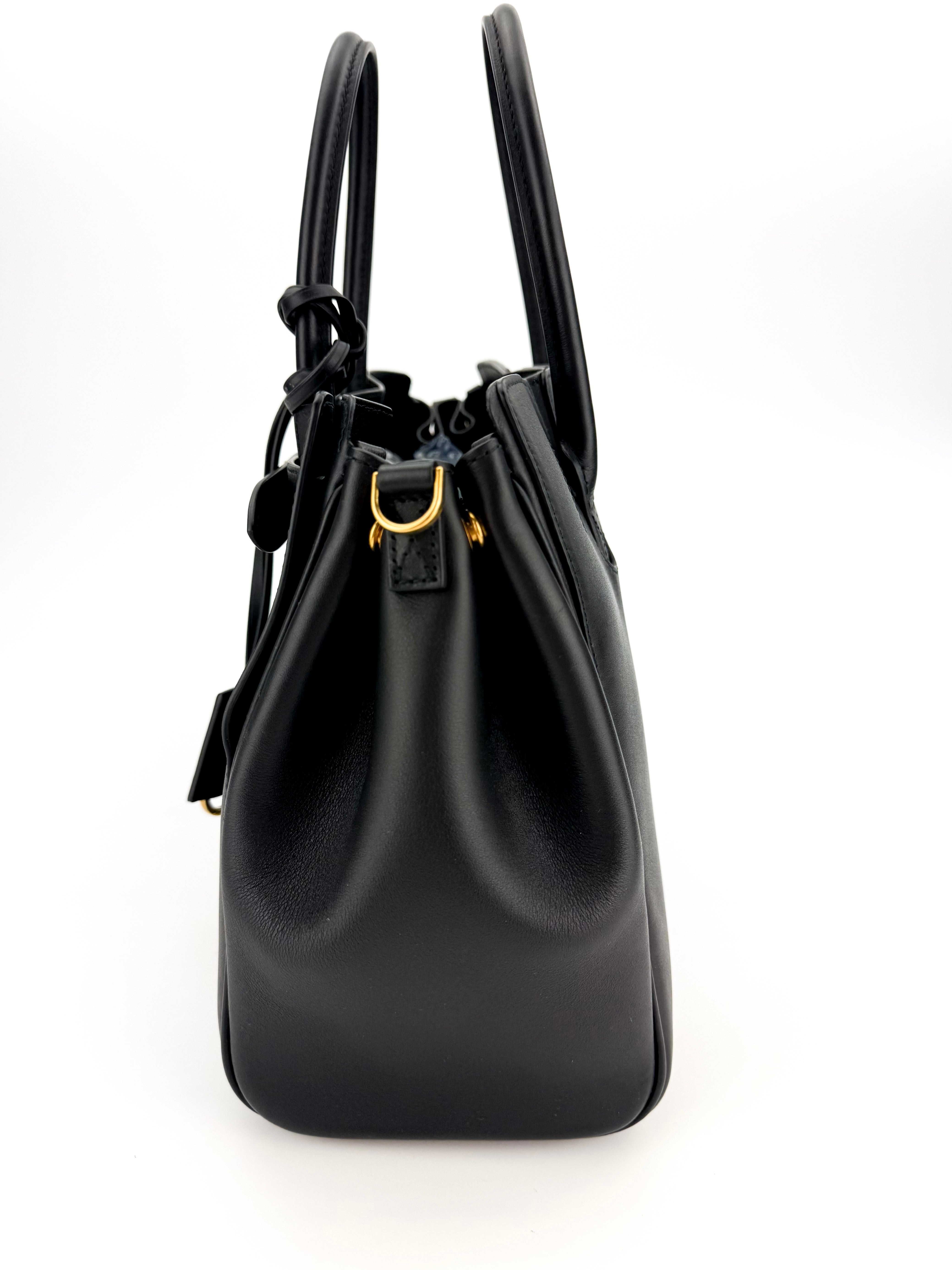 Balenciaga Smooth Calfskin Small Bel Air Carry All Bag Black