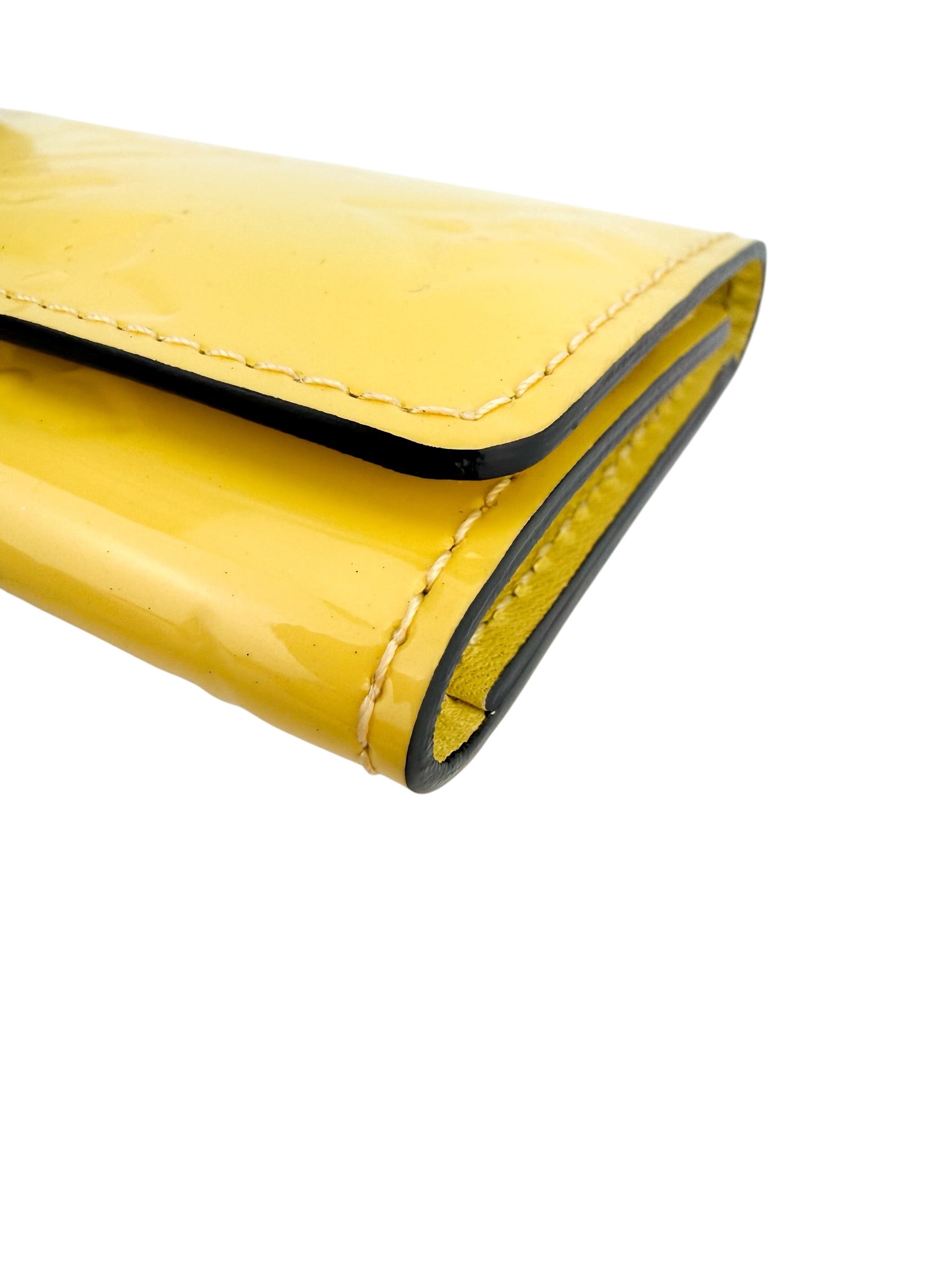 Louis Vuitton 4 Key Holder Vernis Yellow