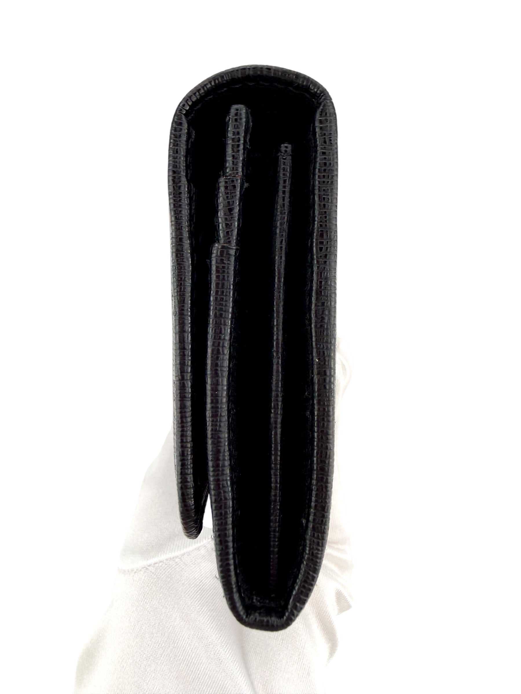 Fendi Leather Continental Wallet Black