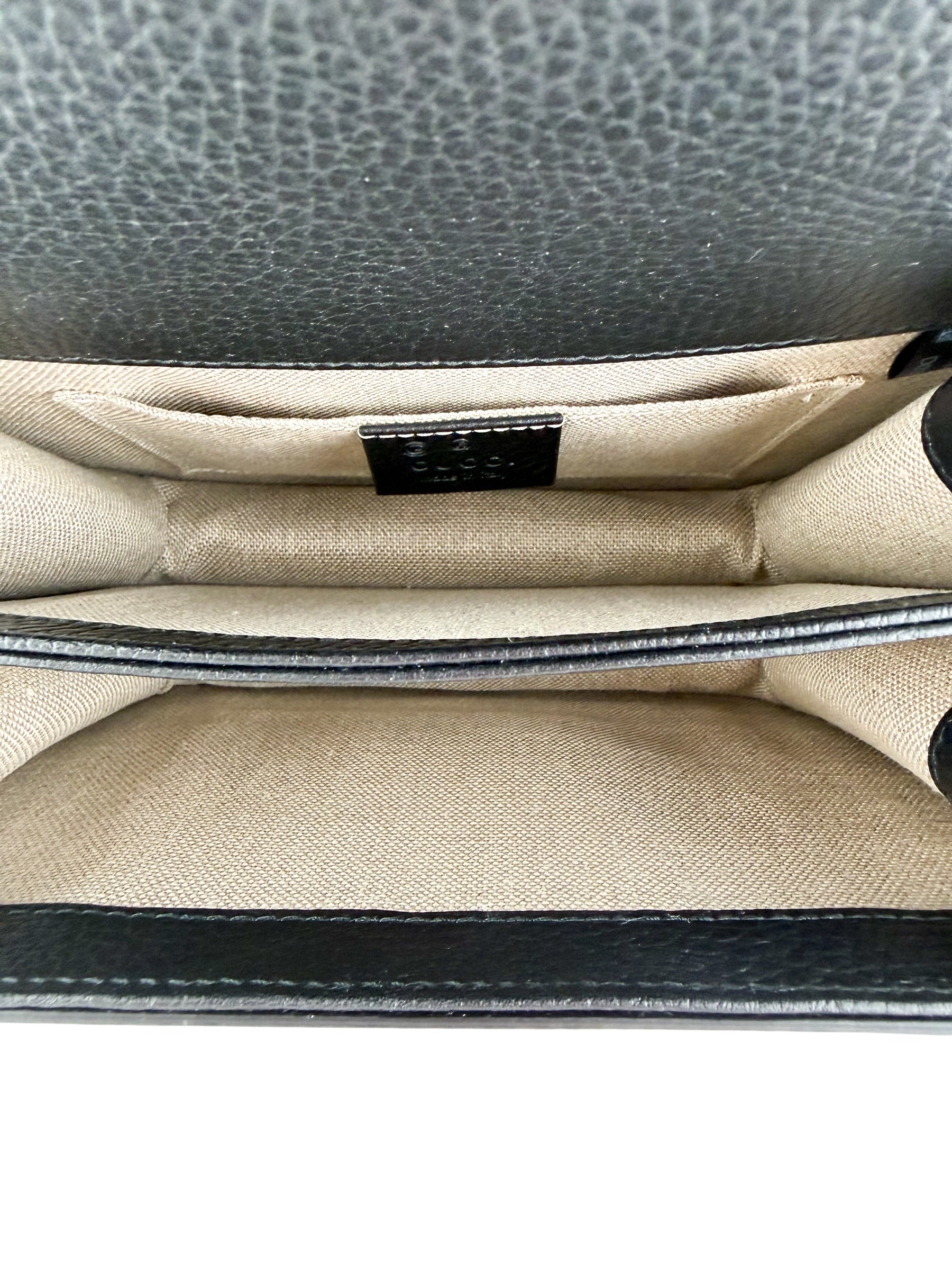 Gucci Dollar Calfskin Small Interlocking GG Shoulder Bag Black