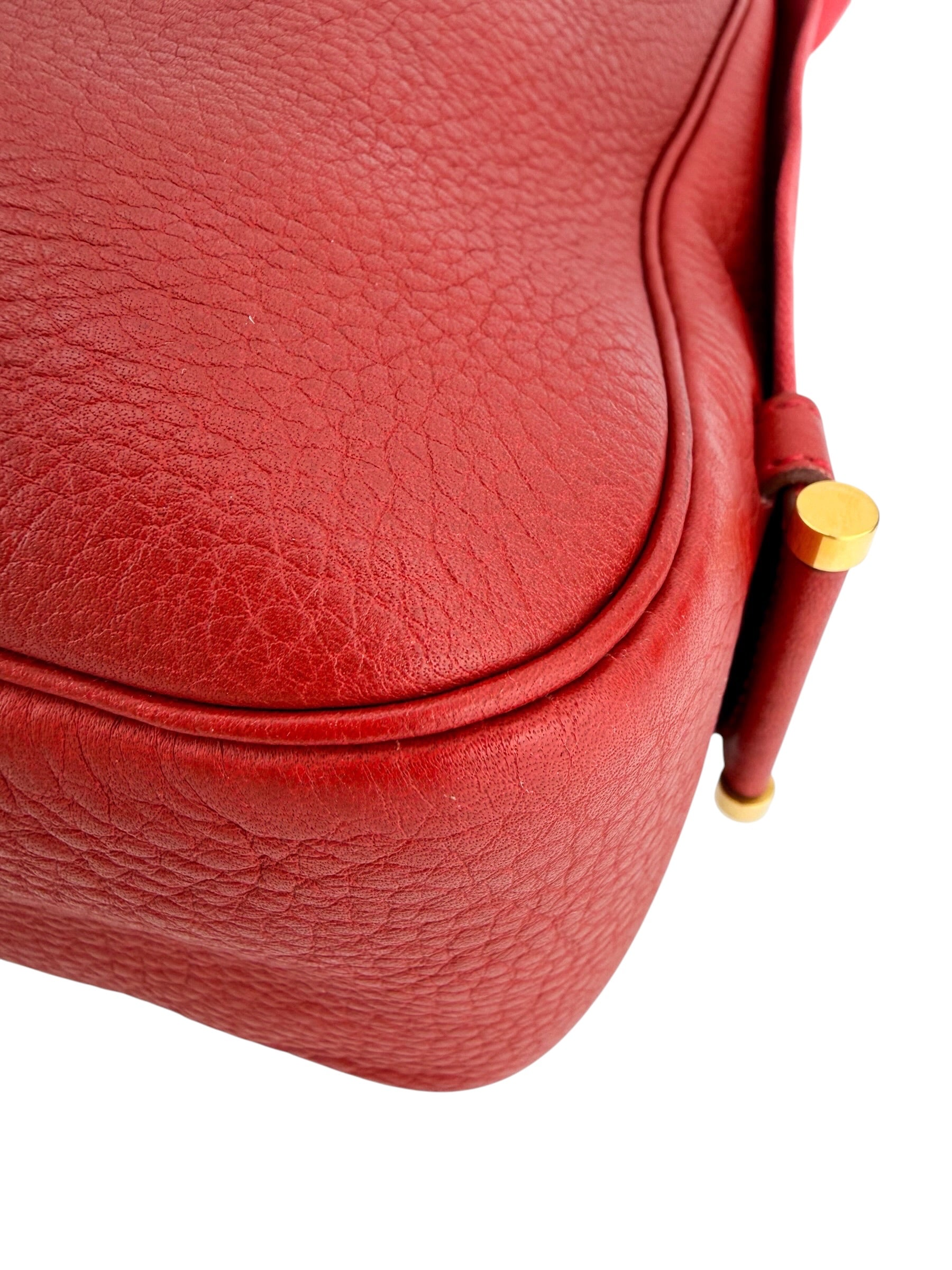 Hermes Tsako Clemence Rouge Vif Stamp Square A (1997)