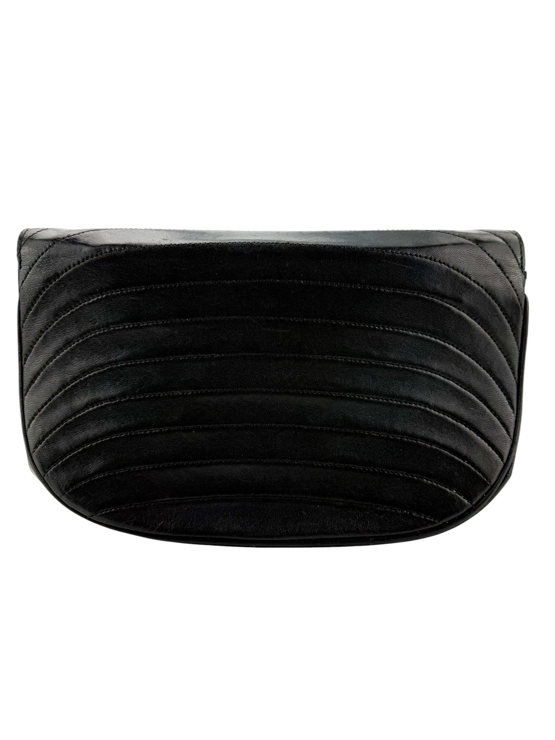 Chanel Vintage Lambskin Half Moon Flap Bag