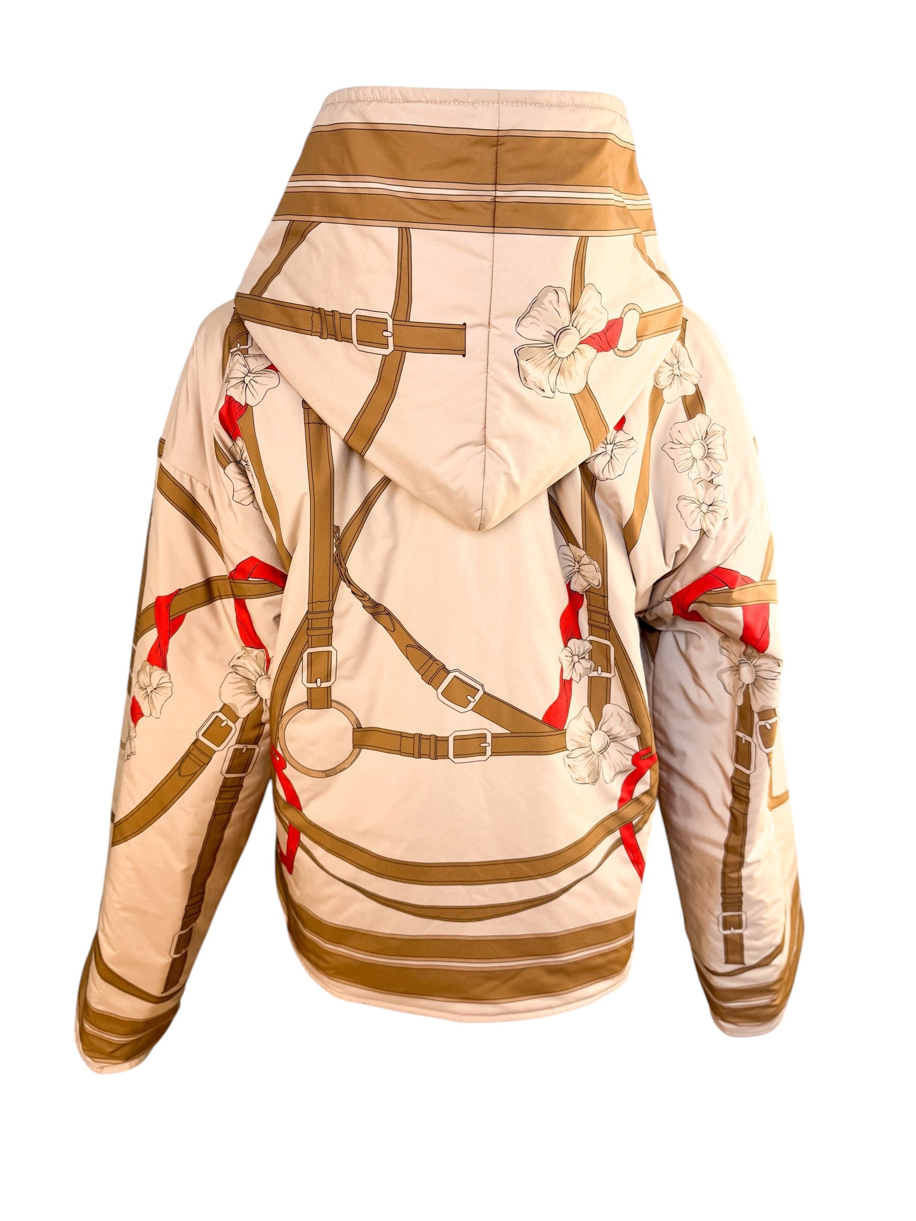 Hermes Grand Manege Reversible Jacket Beige Albinos Size FR 36