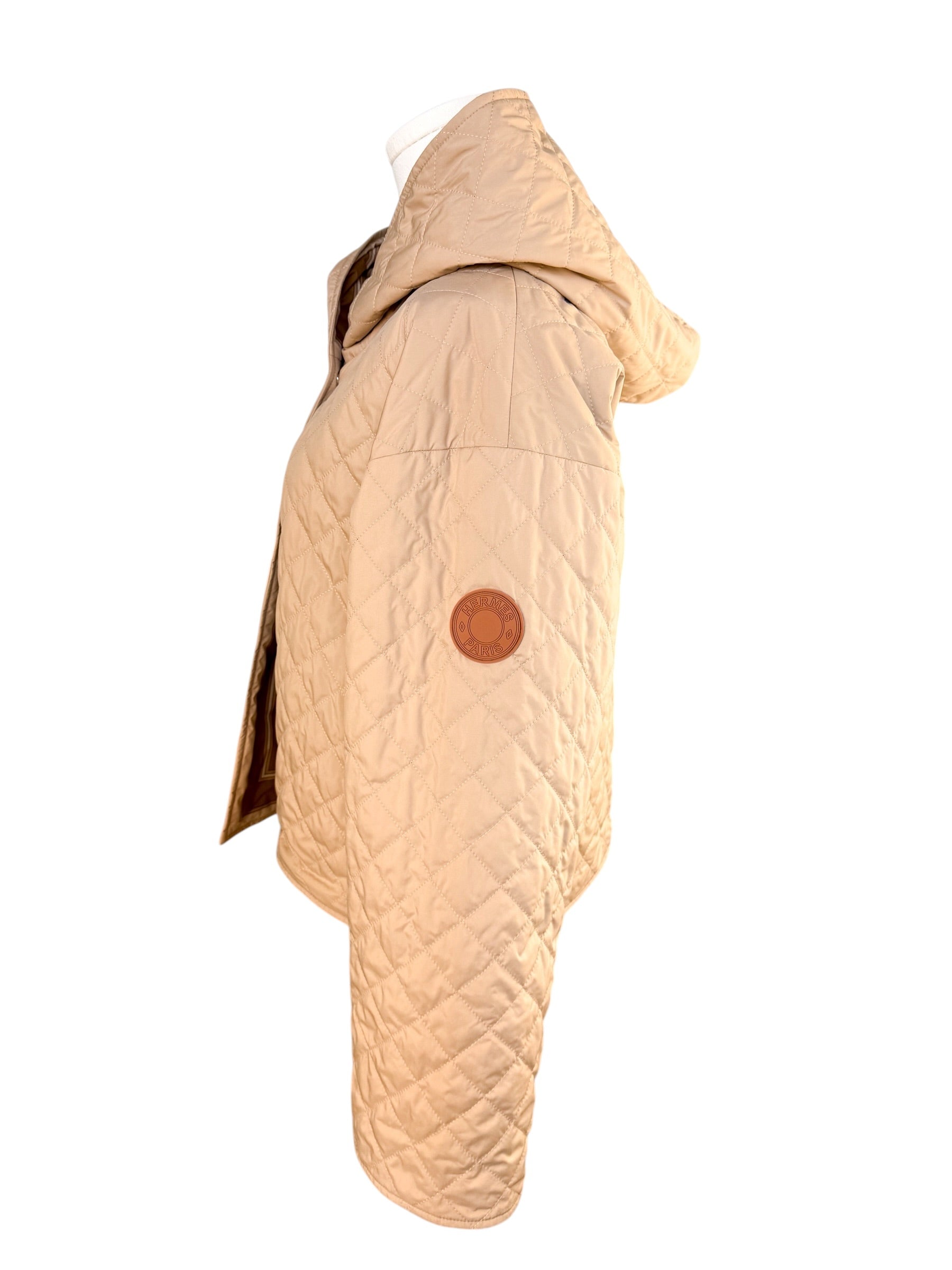 Hermes Grand Manege Reversible Jacket Beige Albinos Size FR 36