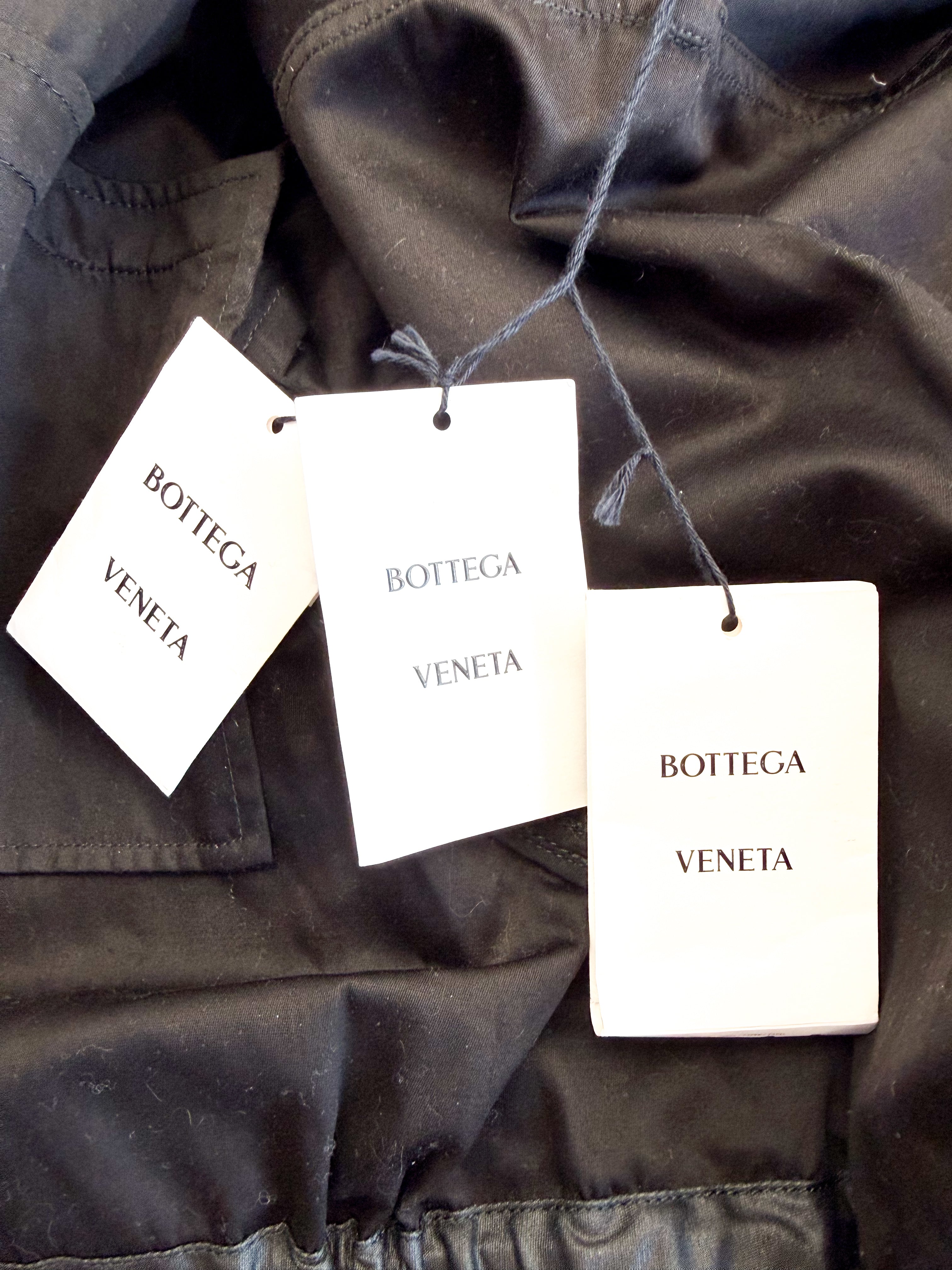 Bottega Veneta Coated Cotton Short Parka Black Size XS (Fits like S)