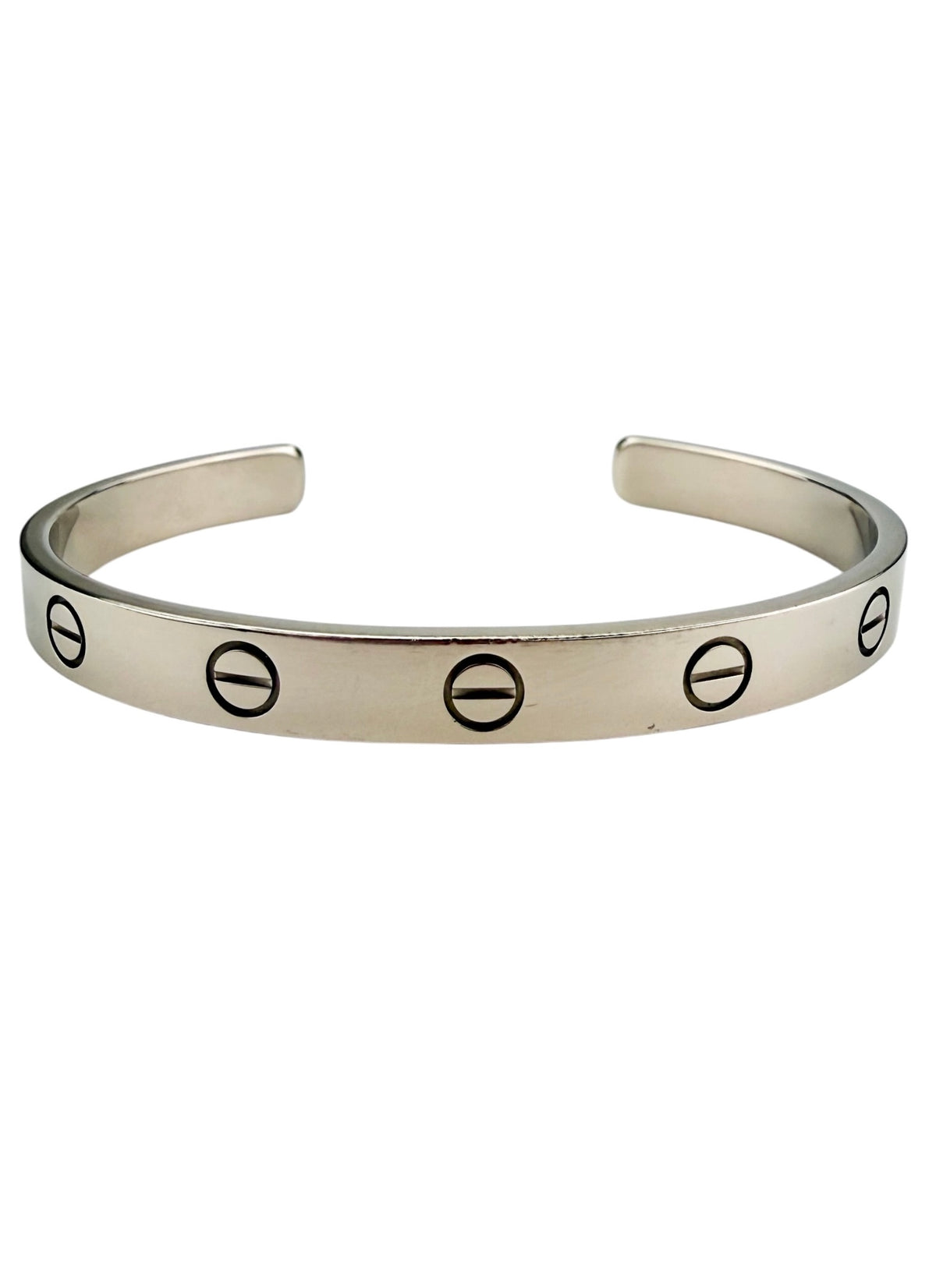 Cartier 18K White Gold LOVE Cuff Bracelet 16