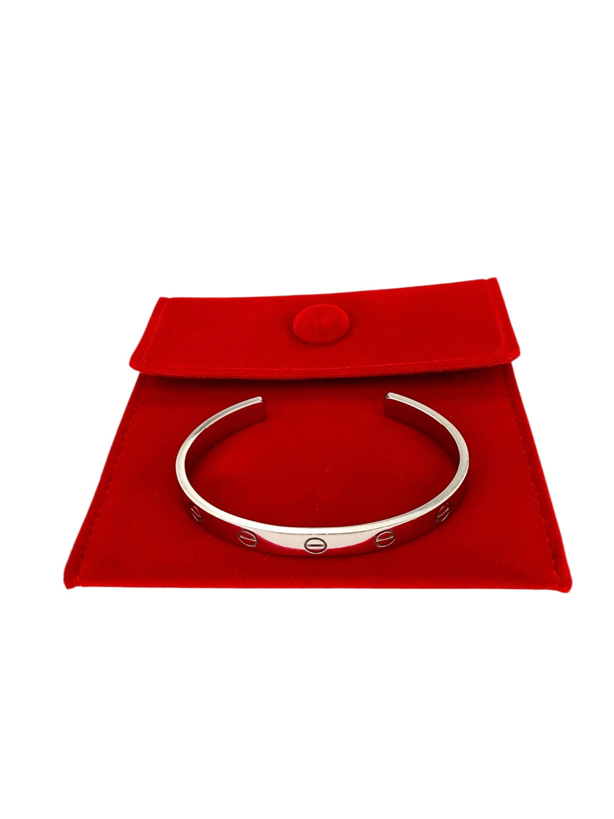 Cartier 18K White Gold LOVE Cuff Bracelet 16