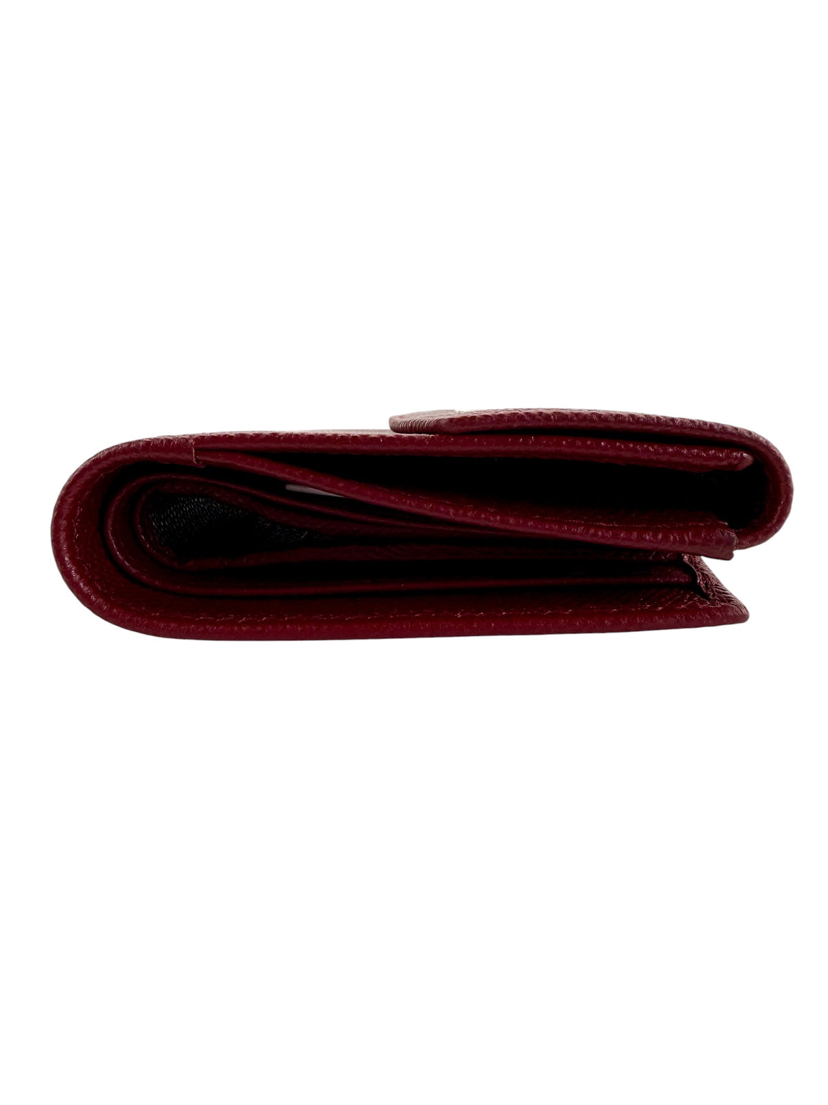 Ferragamo Gancini Compact Wallet Burgundy (NIB Full Set)
