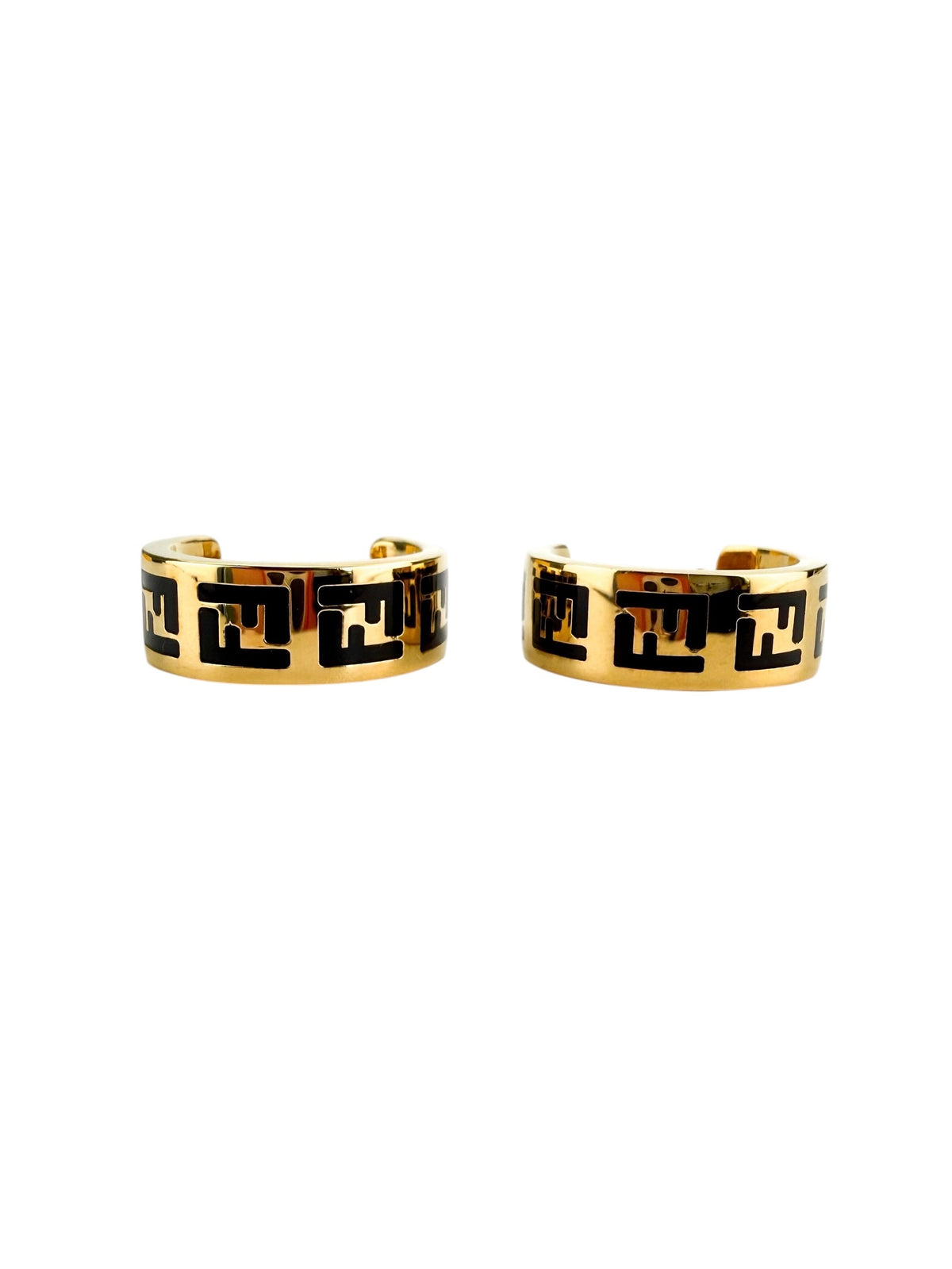 Fendi Forever FF Logo Hoop Earrings (Full Set)