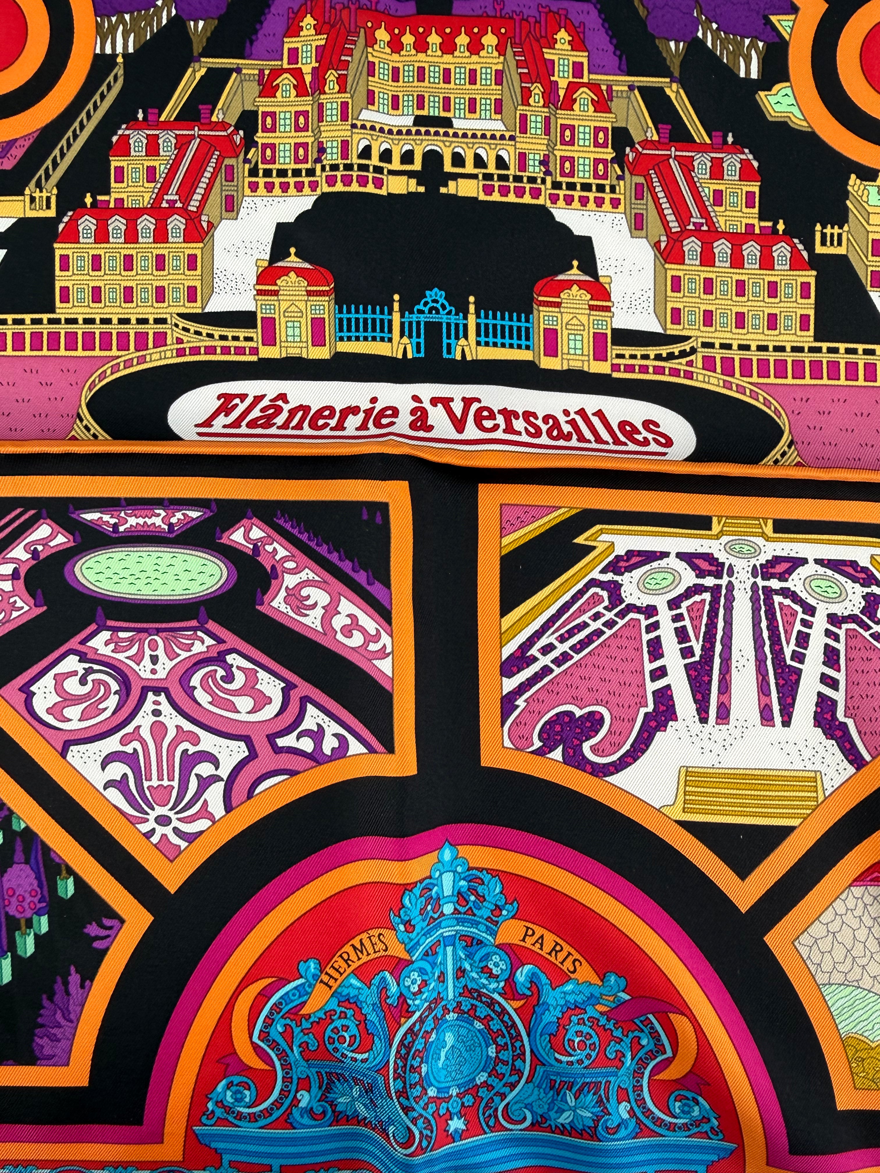 Hermes Flanerie a' Versailles Limited Edition Silk Scarf 90
