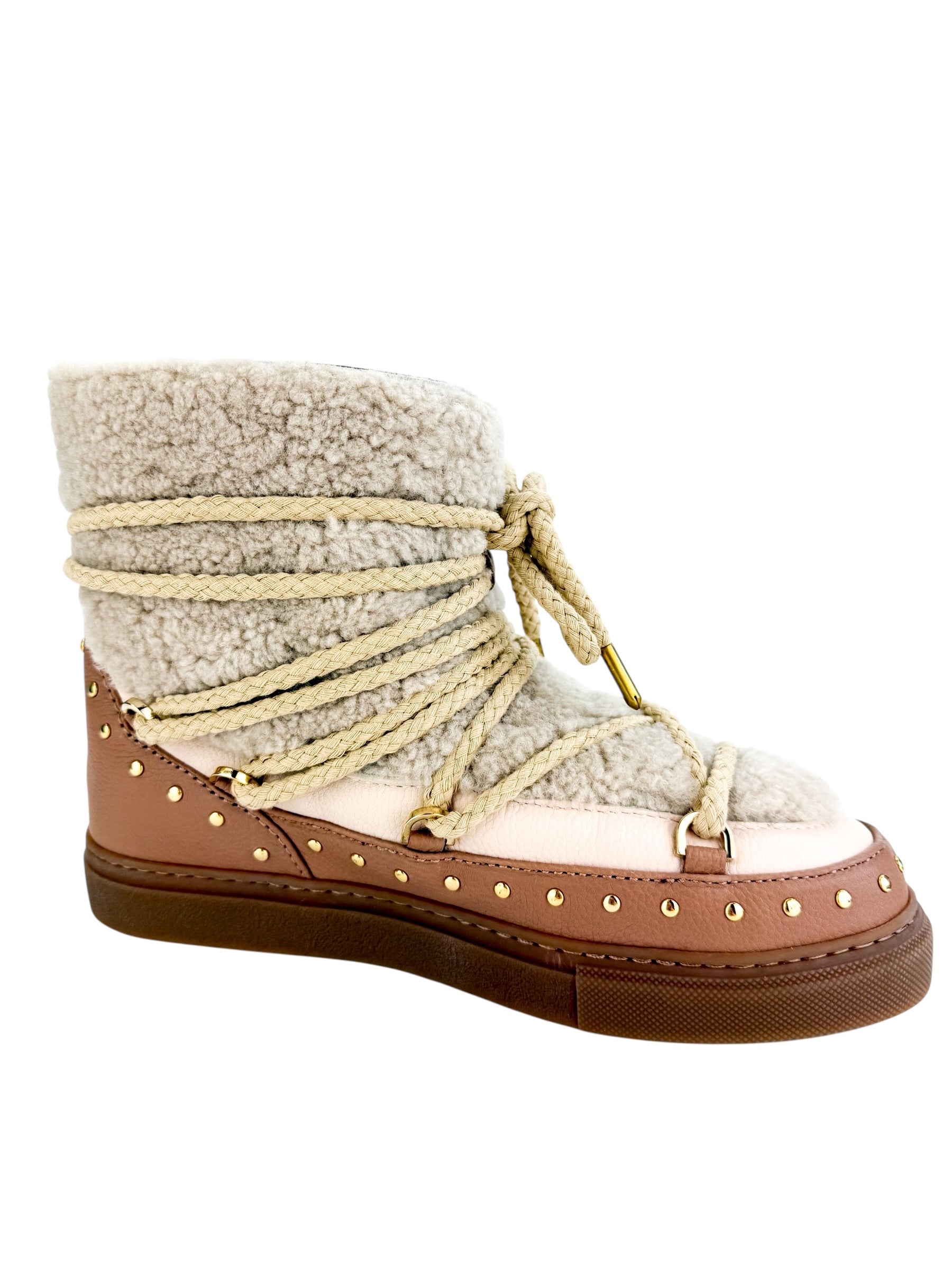Inuikii Curly Rock Studded Shearling Boots (Fits Size 38)
