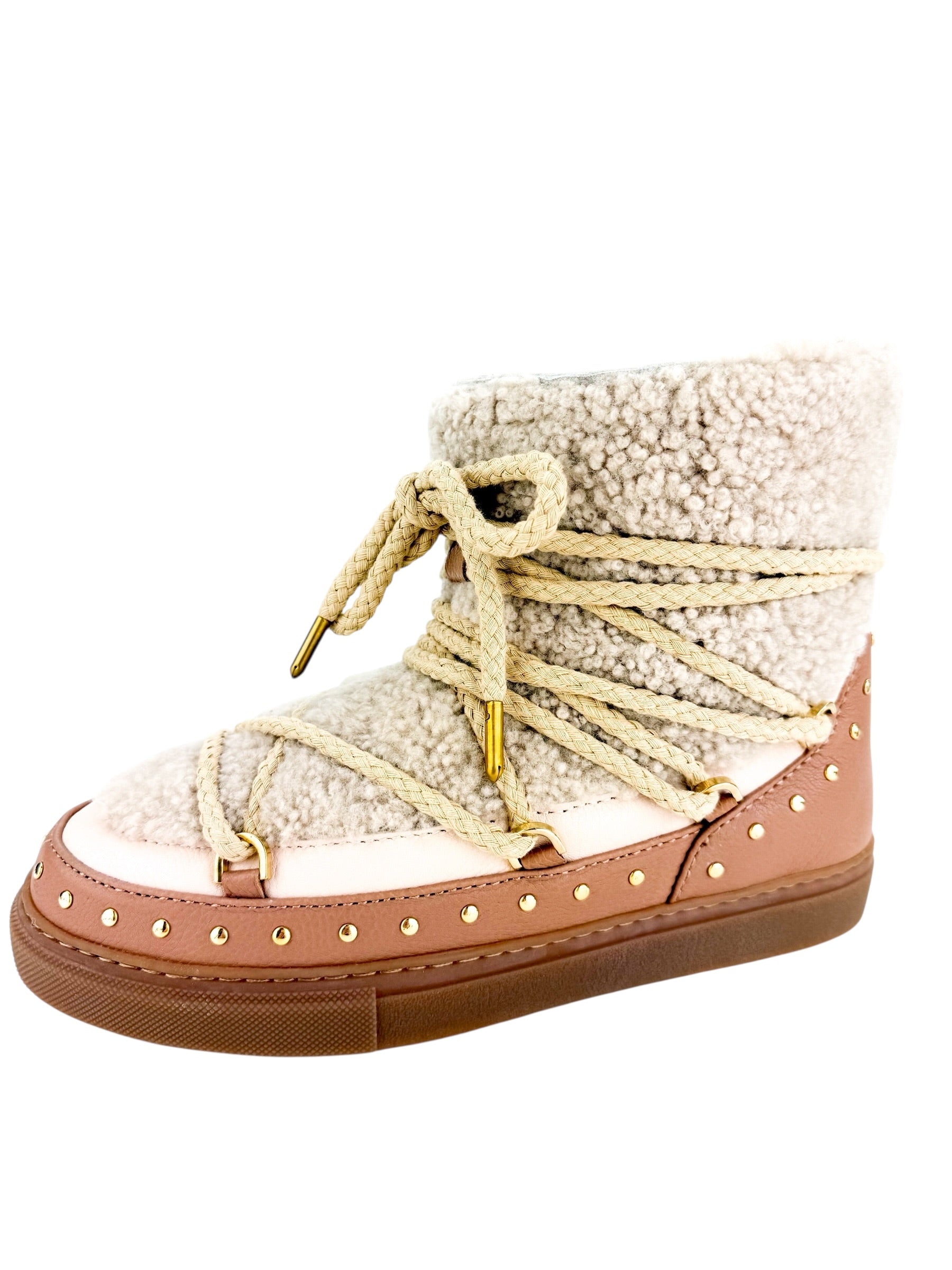 Inuikii Curly Rock Studded Shearling Boots (Fits Size 38)