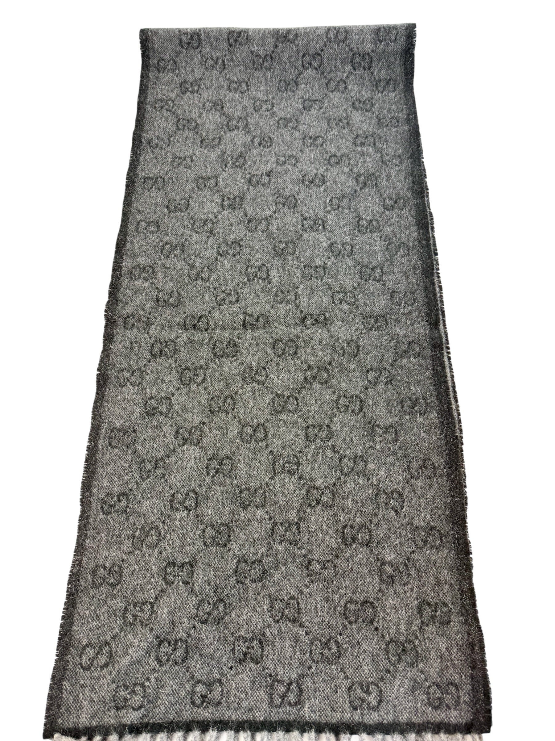 Gucci Wool Alpaca Monogram Web Scarf