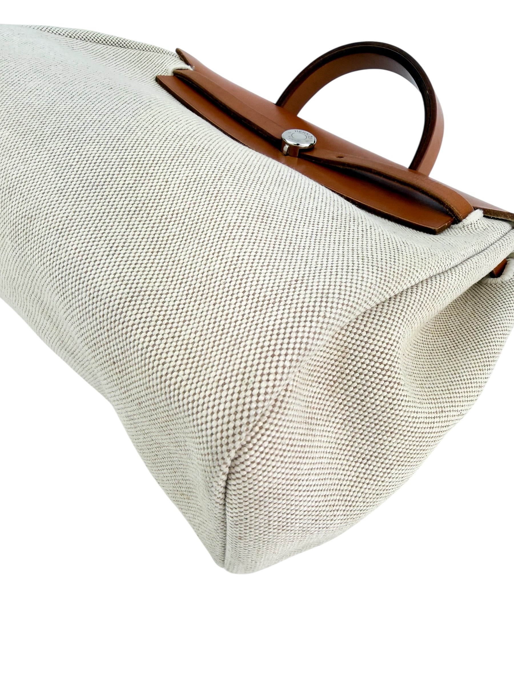 Hermes Herbag Toile Calfskin Backpack