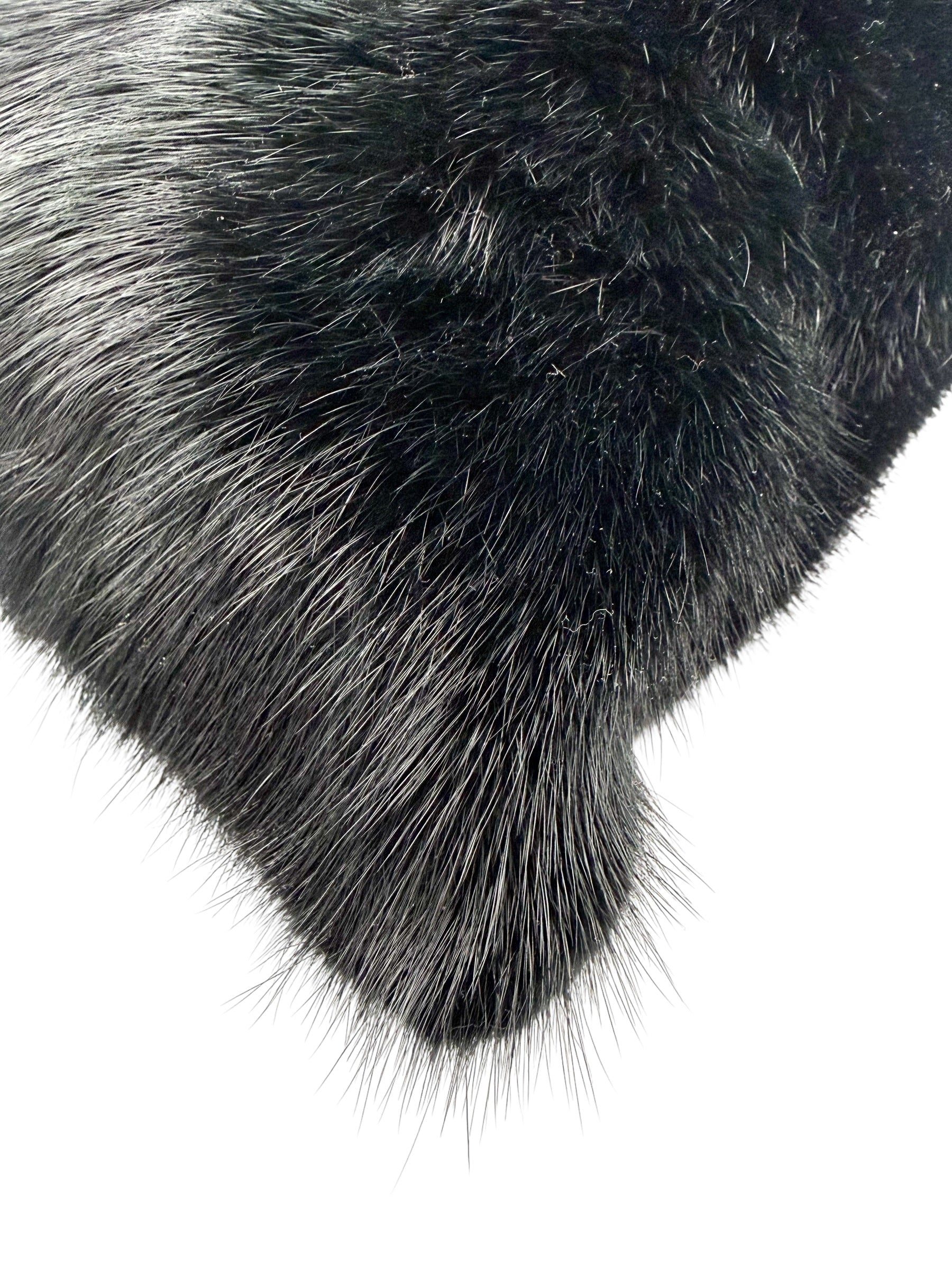 Dolce & Gabbana Black Faux Fur Silver Chain Crossbody Bag (NWT)