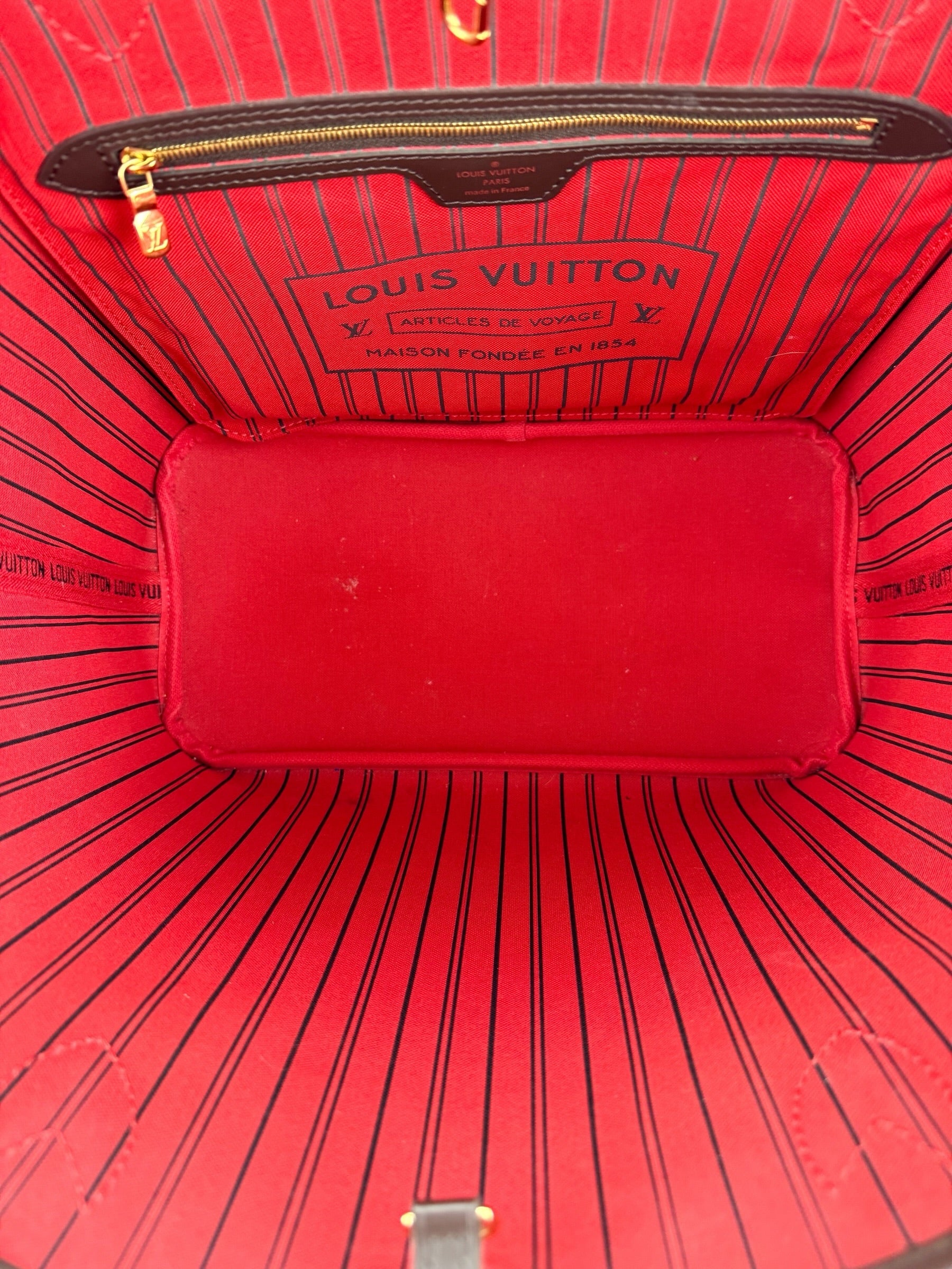 Louis Vuitton Damier Ebene Neverfull MM w/ Pouchette