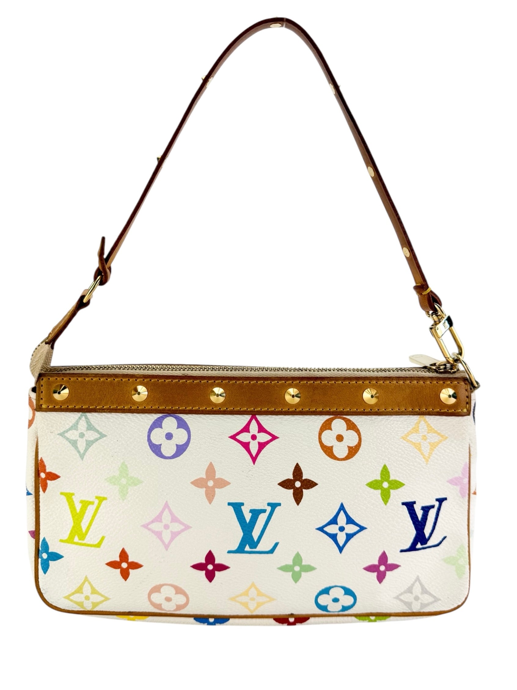 Louis Vuitton Monogram Multicolore Pochette Accessories White