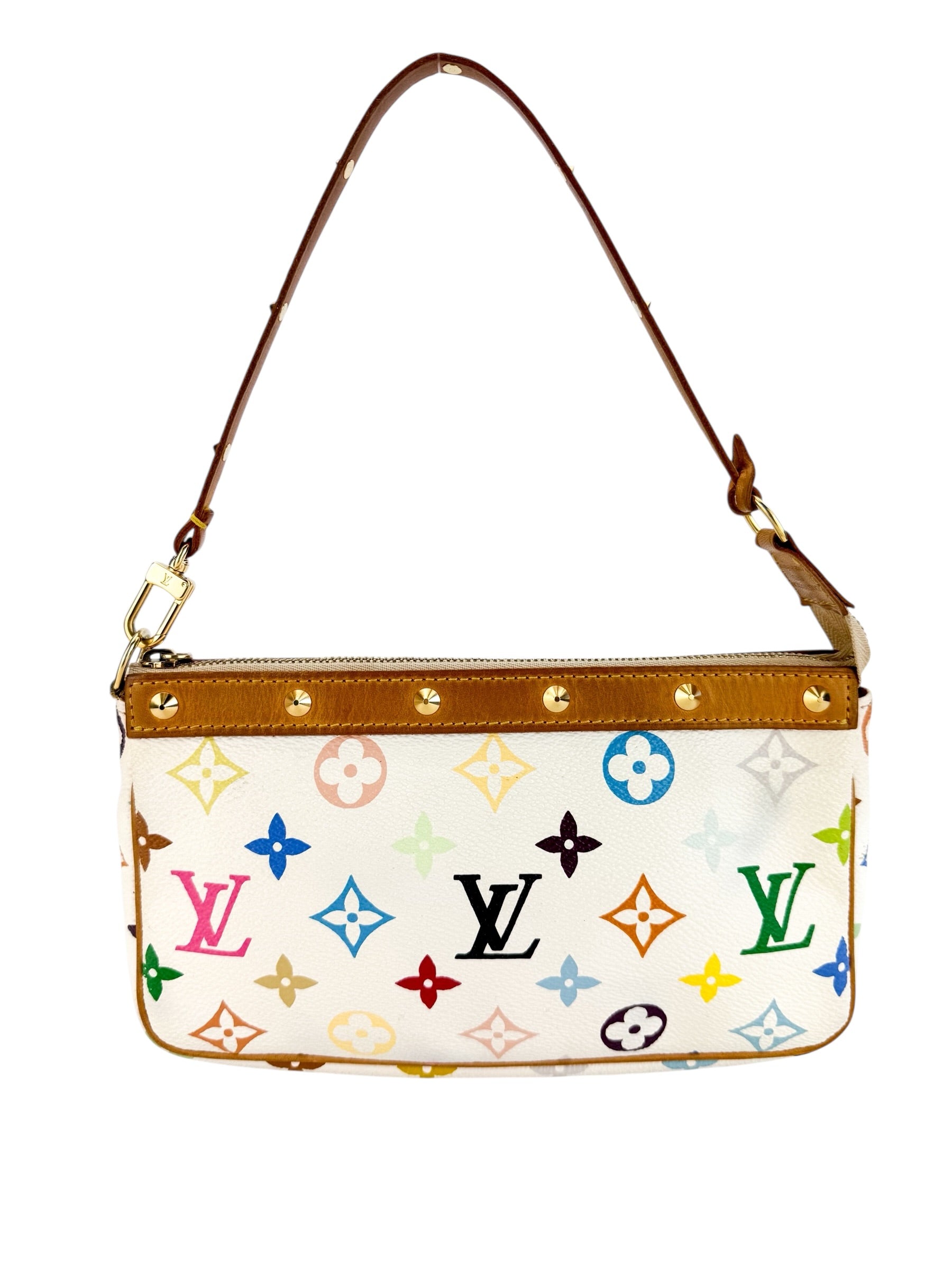 Louis Vuitton Monogram Multicolore Pochette Accessories White