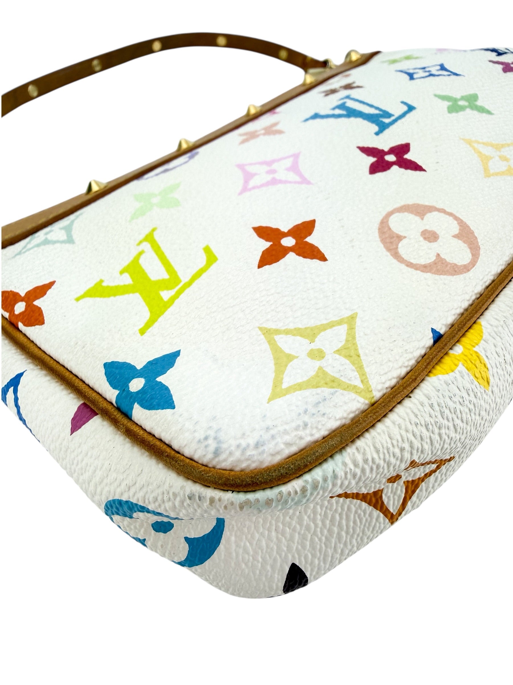 Louis Vuitton Monogram Multicolore Pochette Accessories White