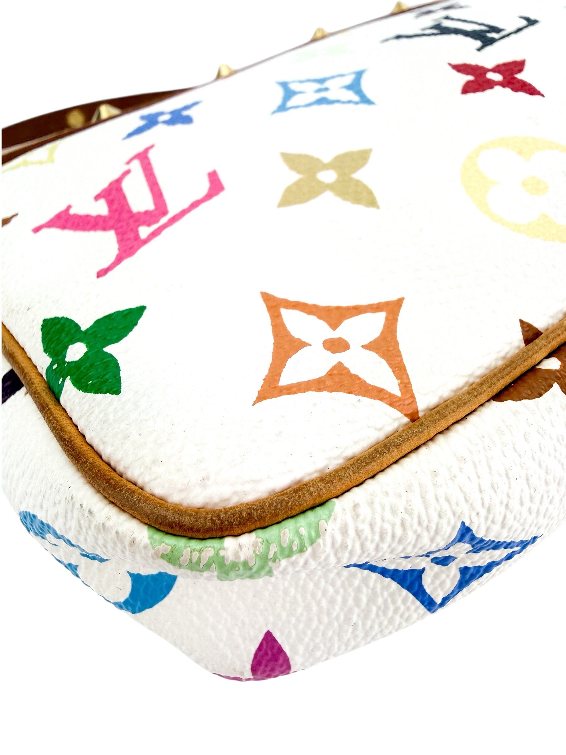 Louis Vuitton Monogram Multicolore Pochette Accessories White