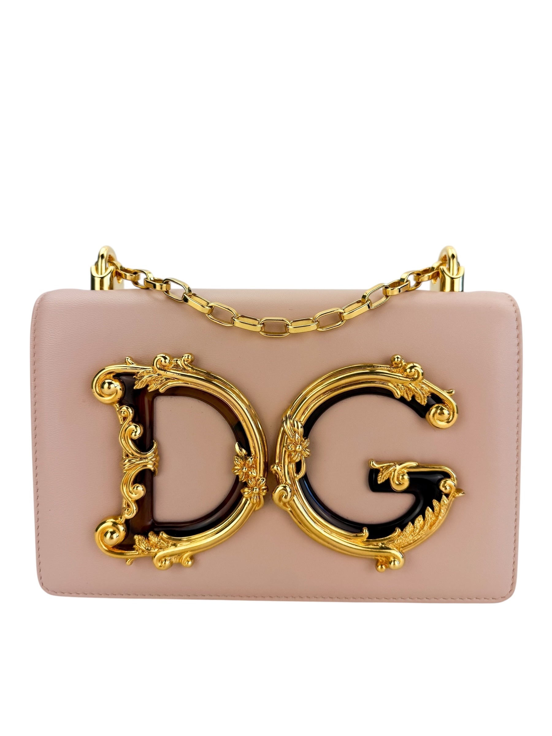 Dolce & Gabbana Beige DG Girls Flap Bag Small