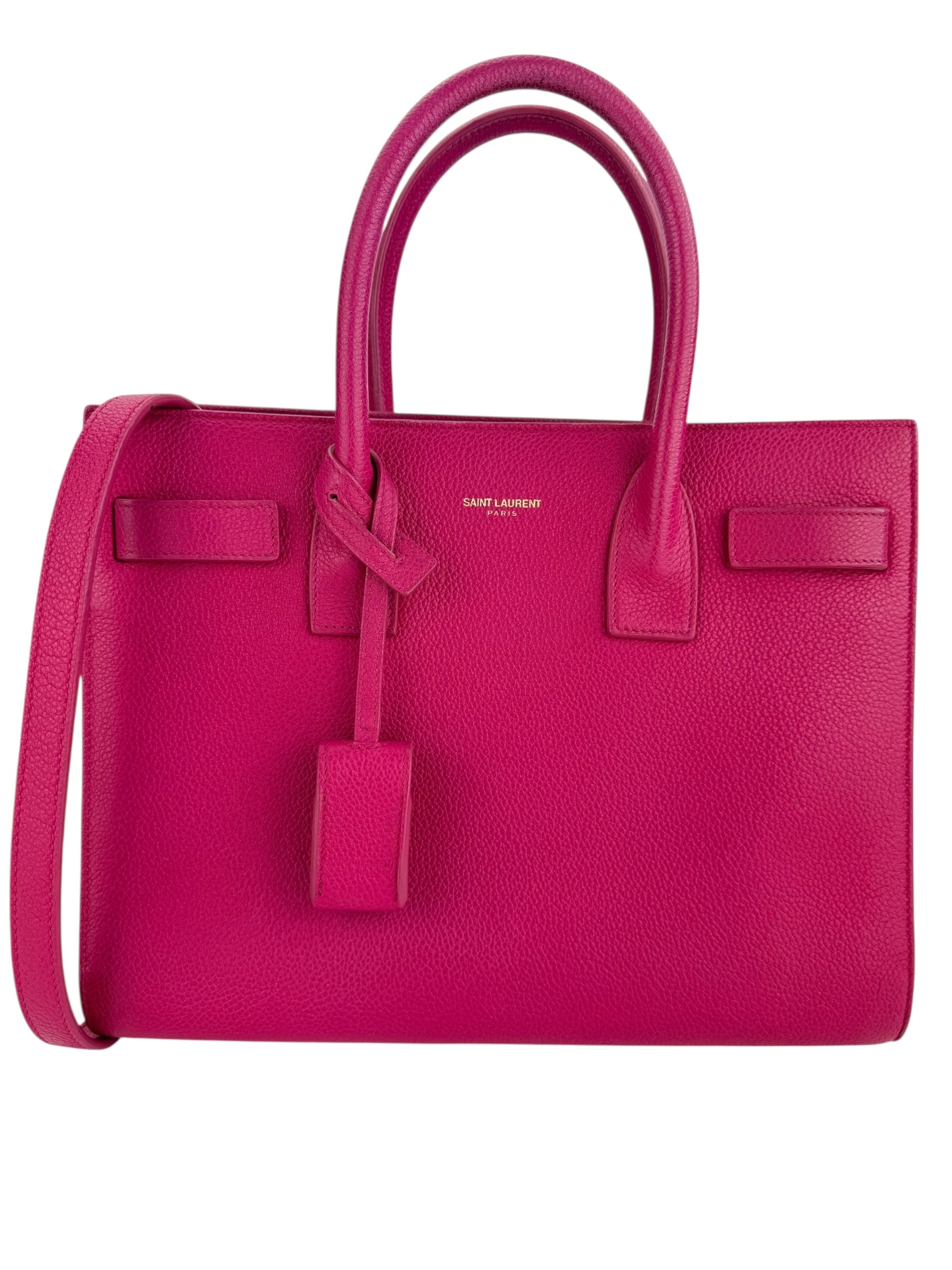 Saint Laurent Baby Sac De Jour Grained Calfskin Pink