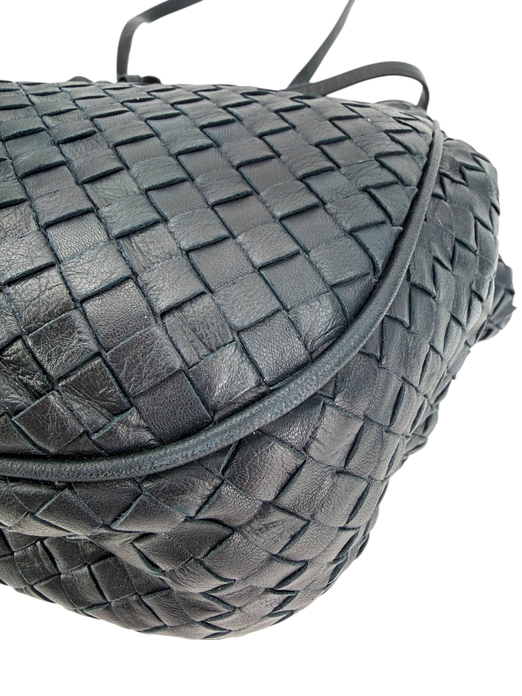 Bottega Veneta Vintage Intrecciato Crossbody Black