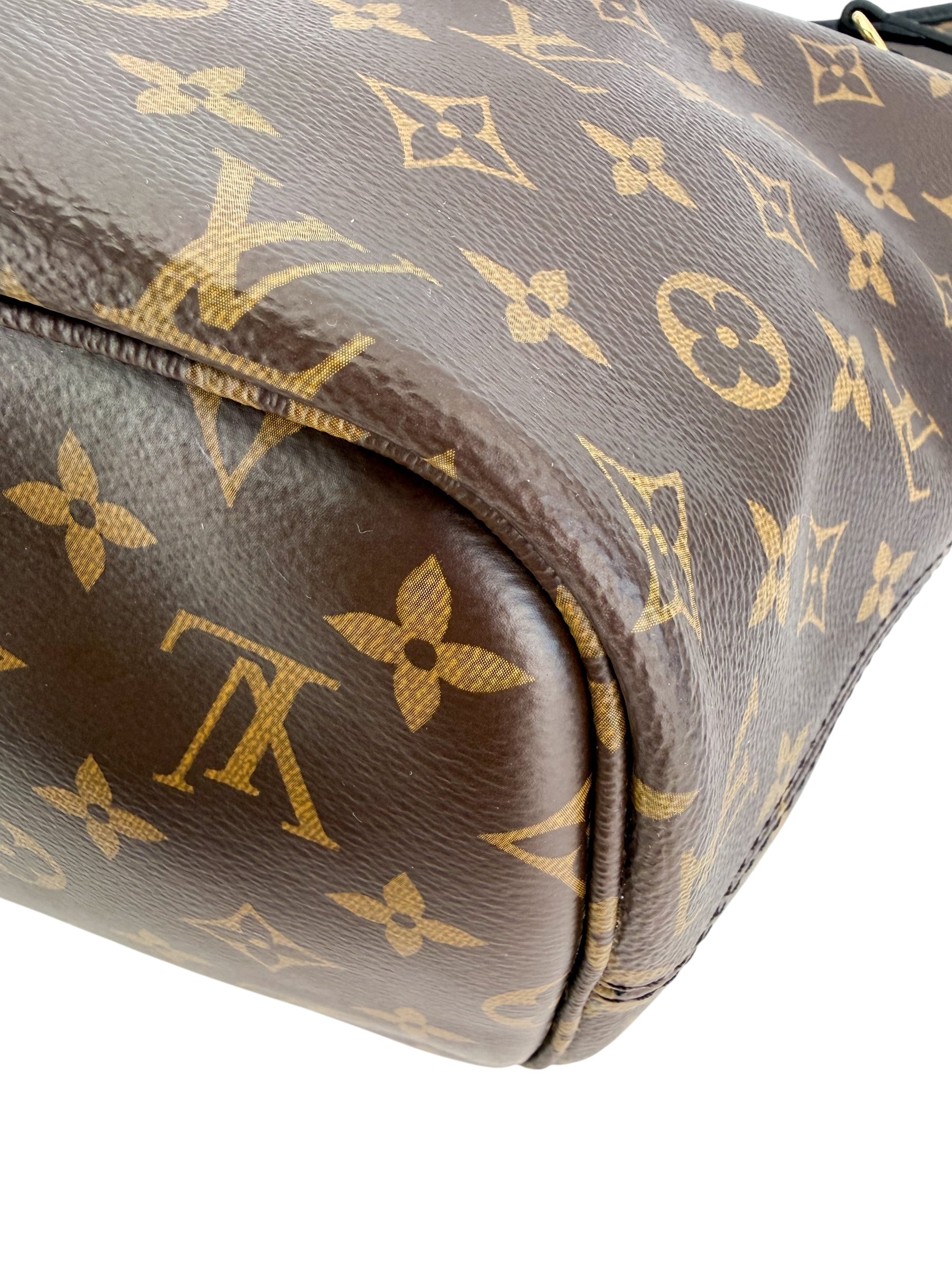 Louis Vuitton Monogram Calfskin Neo Neverfull Inside Out MM Black with Pochette (Full Set)