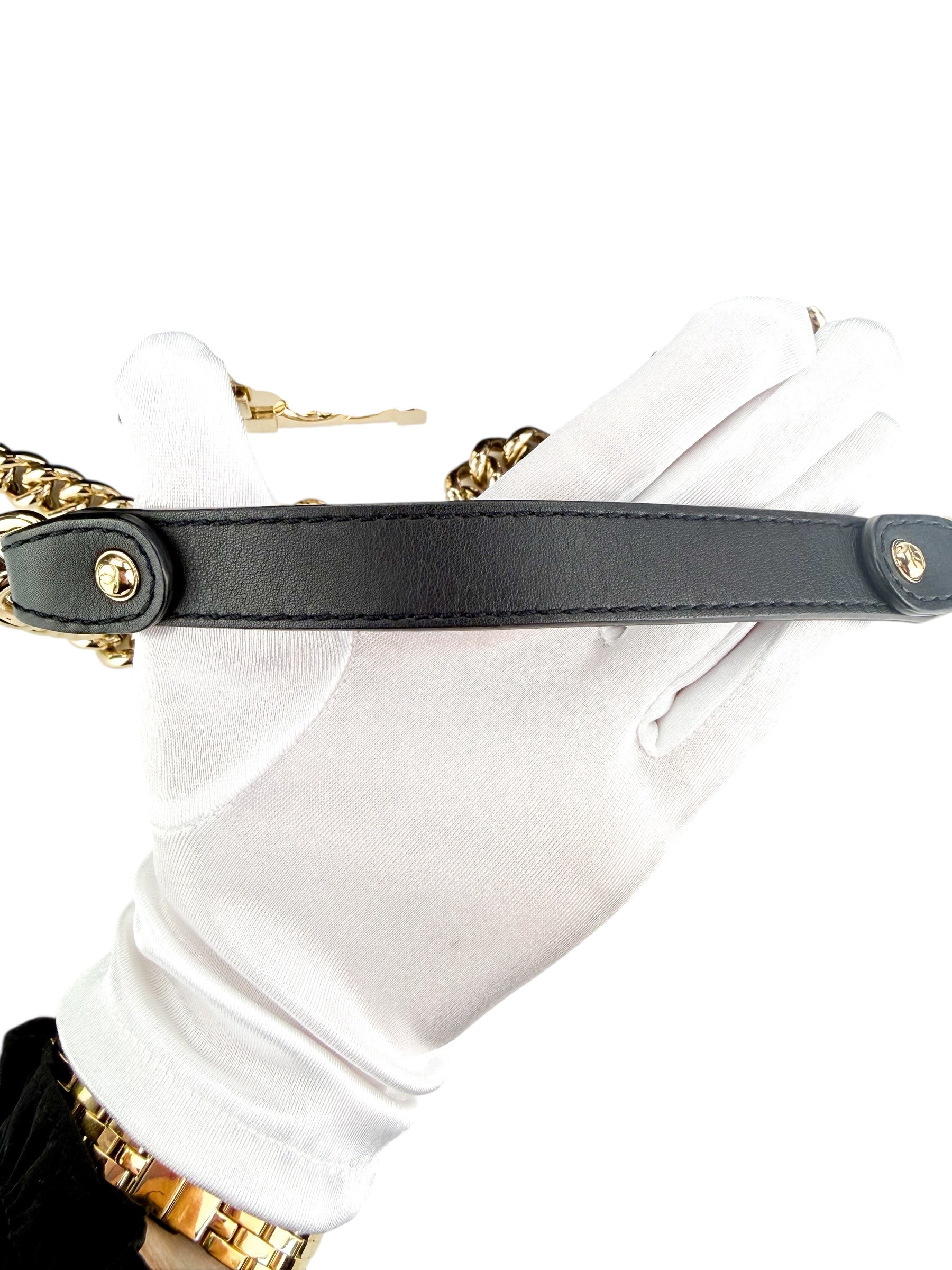 Chanel Quilted Medium Boy Top Handle Flap Black