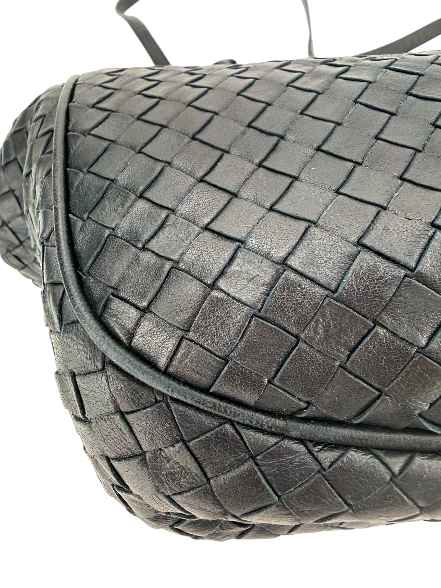 Bottega Veneta Vintage Intrecciato Crossbody Black