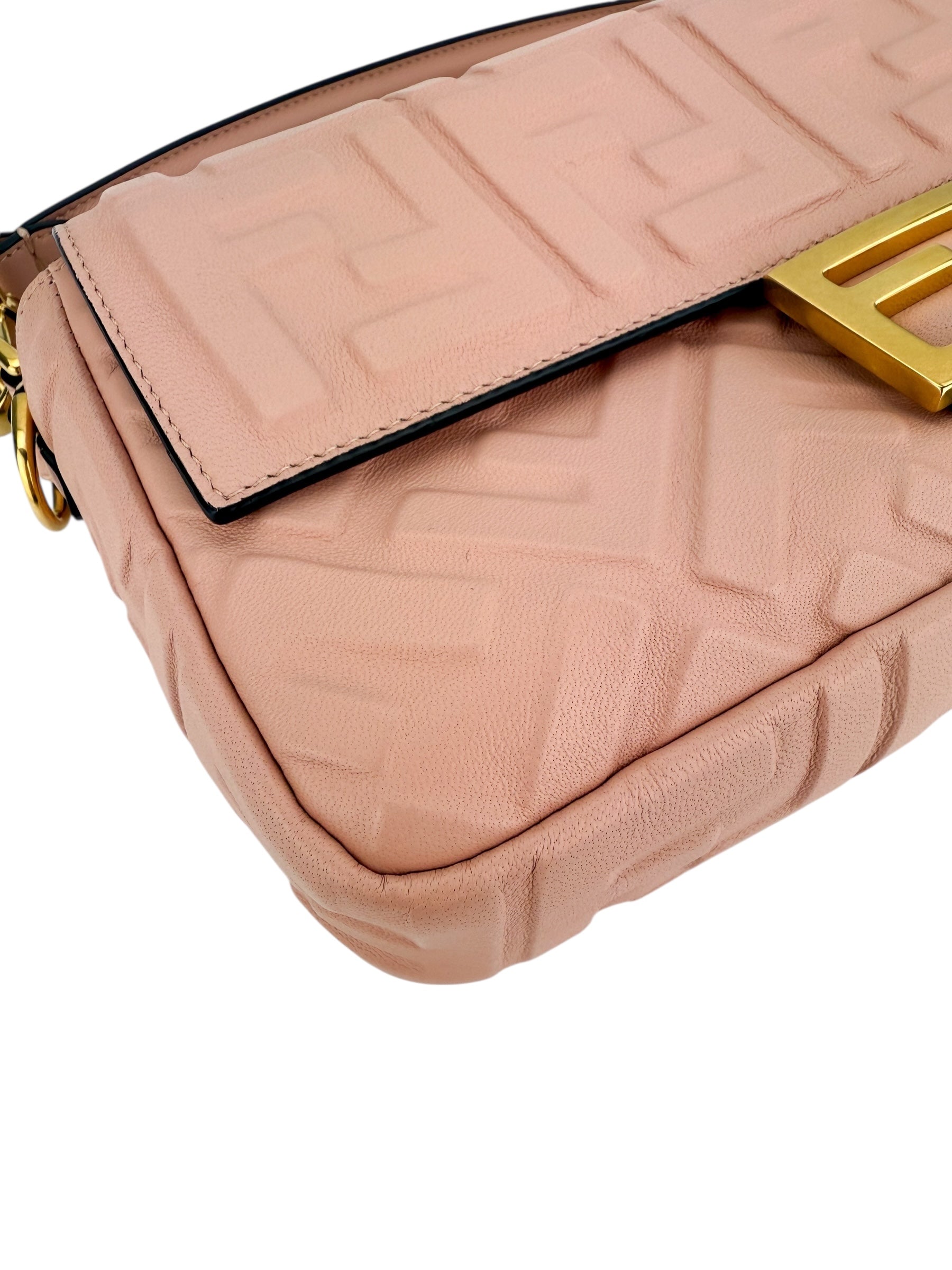 Fendi Nappa Leather Baguette Rosa Quarzo
