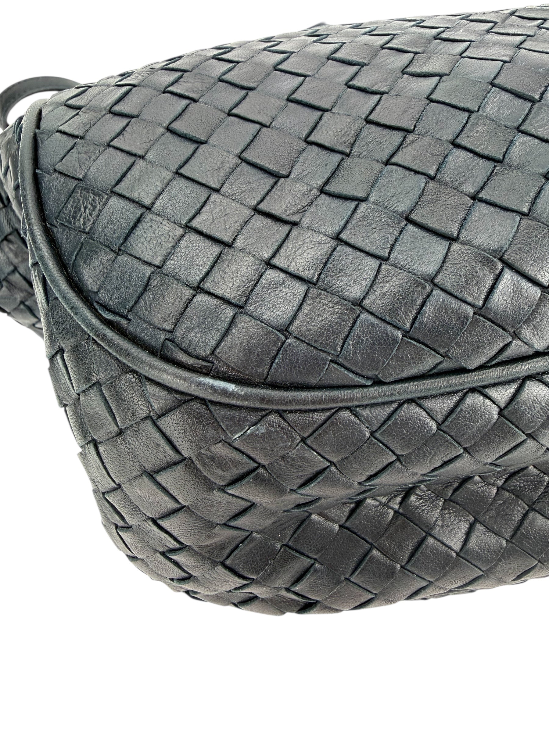 Bottega Veneta Vintage Intrecciato Crossbody Black