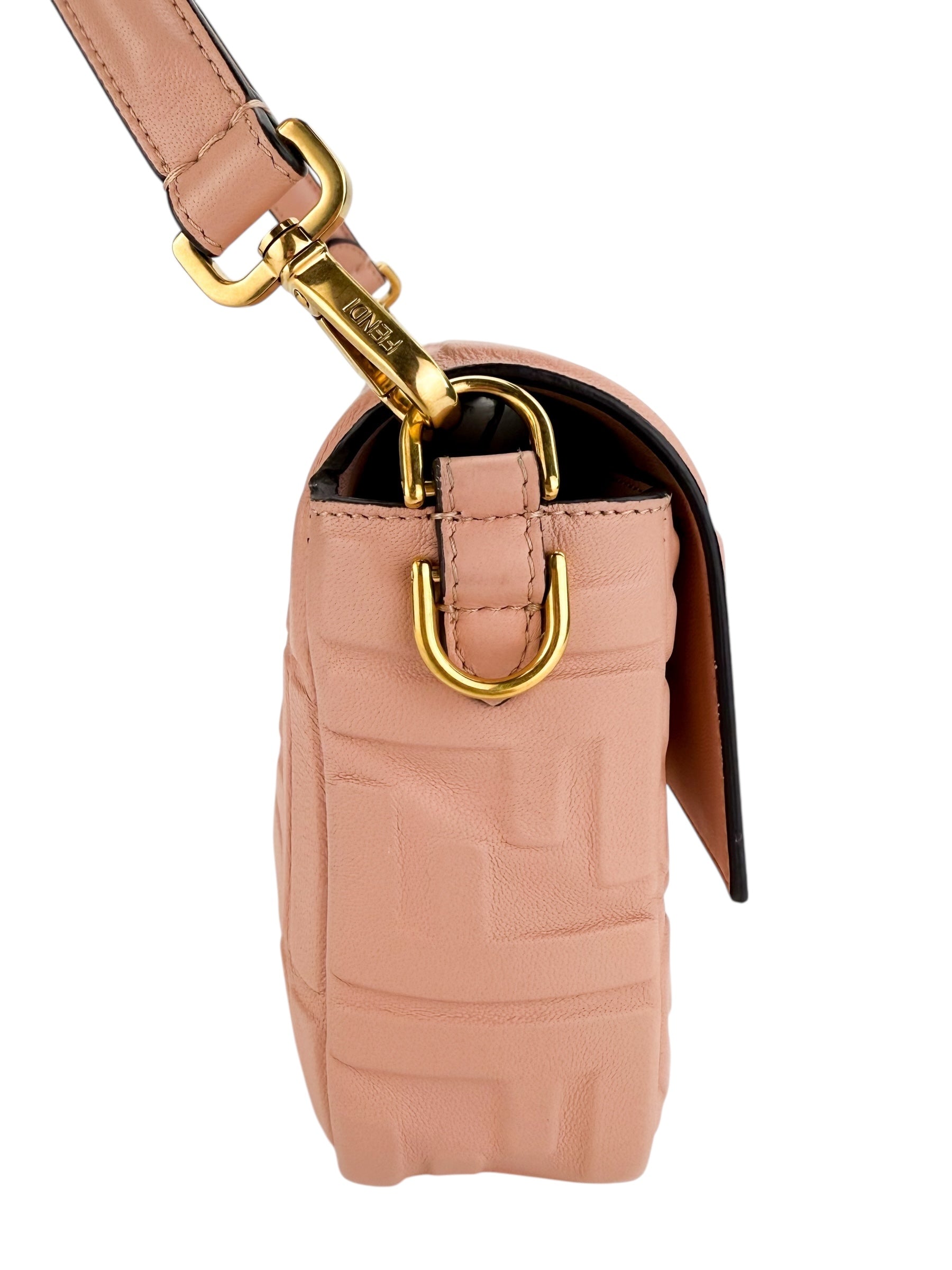 Fendi Nappa Leather Baguette Rosa Quarzo