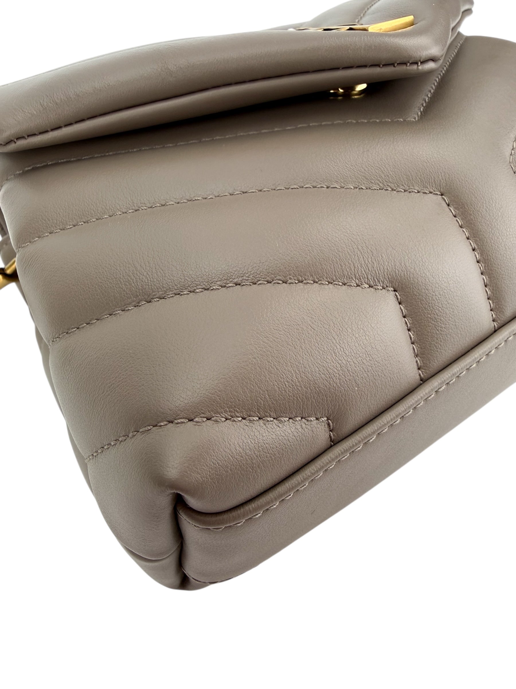 Saint Laurent Toy LouLou Crossbody Dark Beige (Full Set)