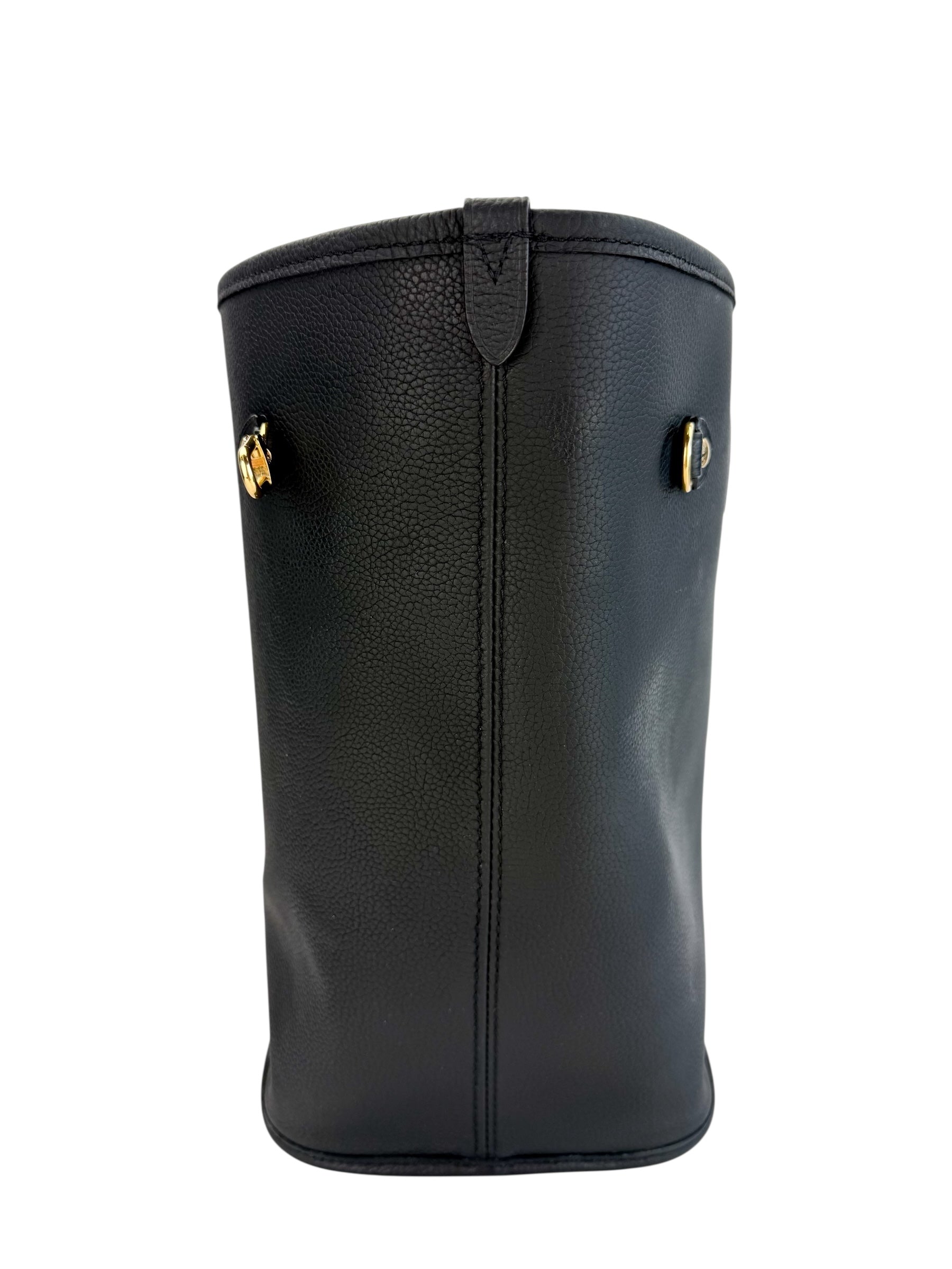 Louis Vuitton Monogram Calfskin Neo Neverfull Inside Out MM Black with Pochette (Full Set)