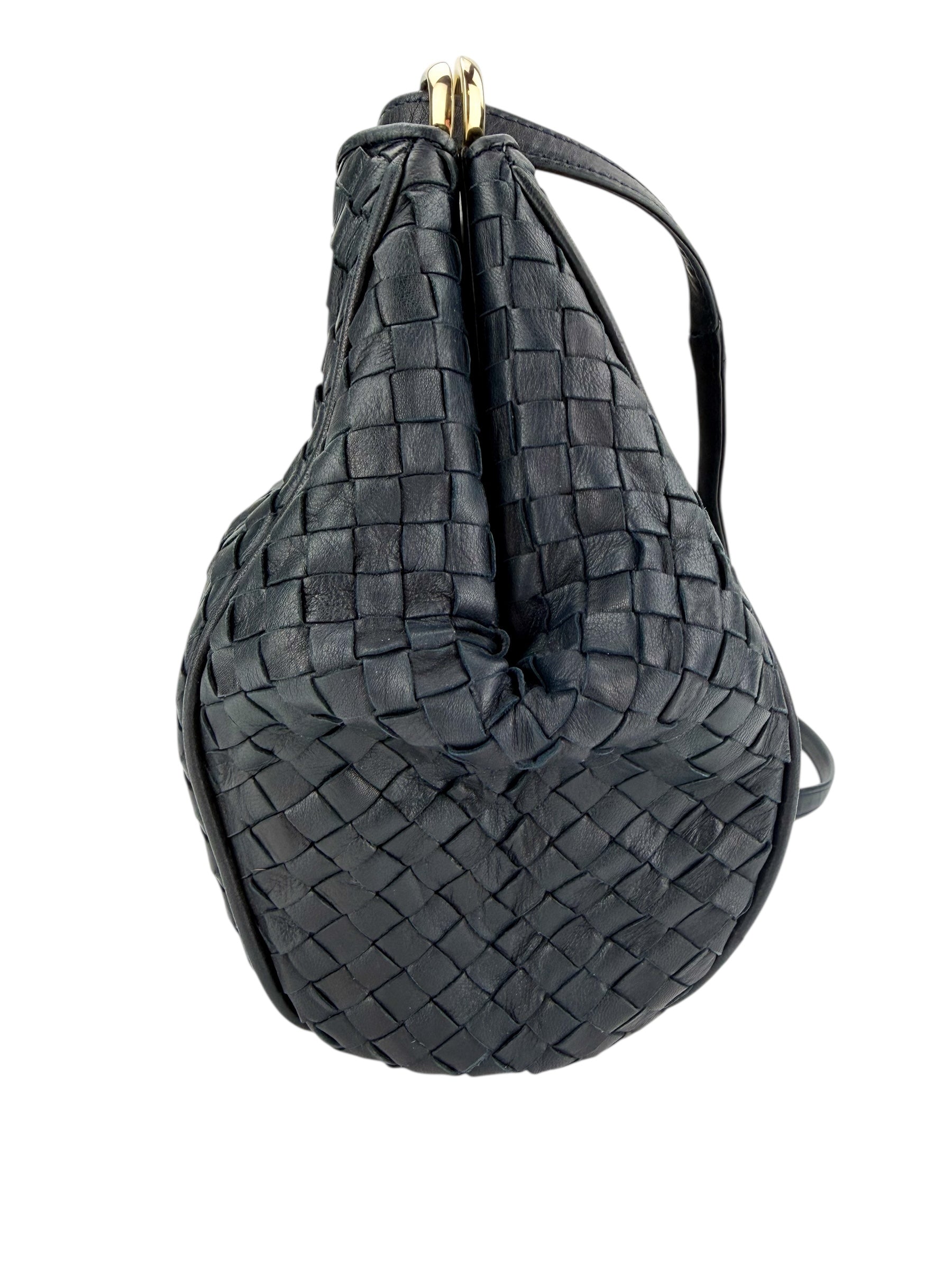 Bottega Veneta Vintage Intrecciato Crossbody Black