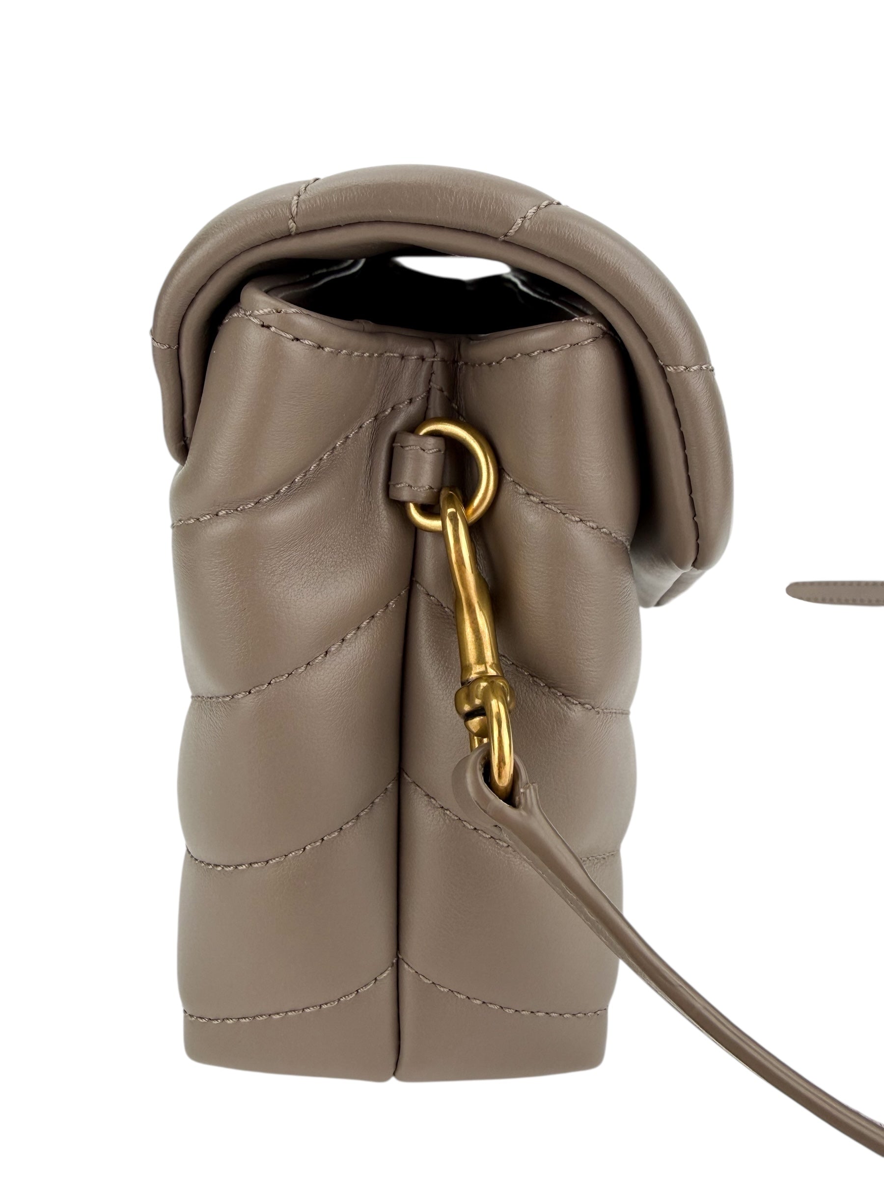 Saint Laurent Toy LouLou Crossbody Dark Beige (Full Set)