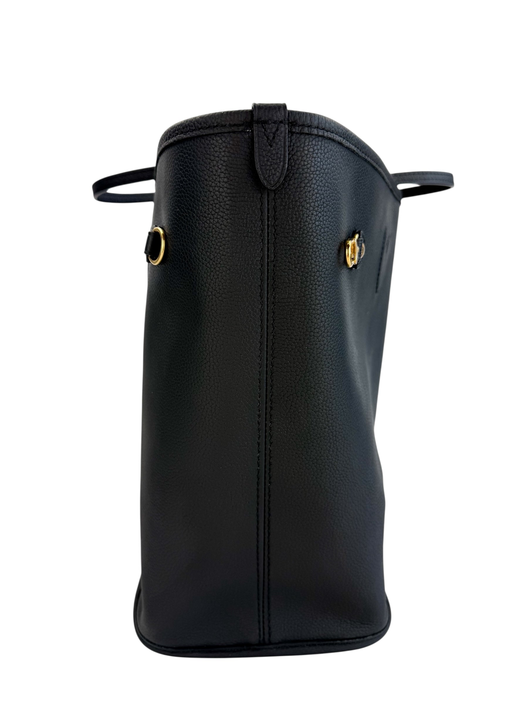 Louis Vuitton Monogram Calfskin Neo Neverfull Inside Out MM Black with Pochette (Full Set)