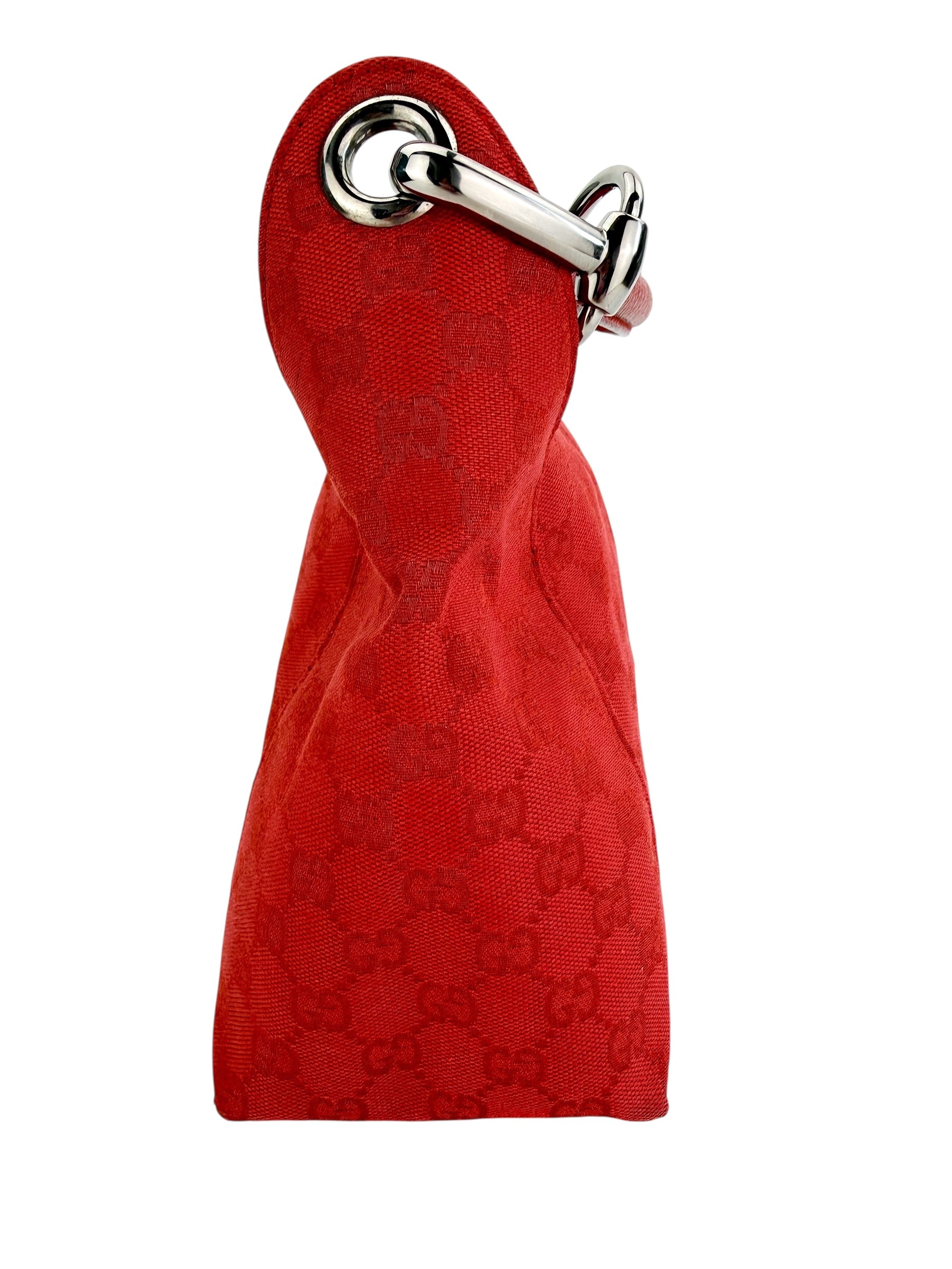 Gucci GG Canvas Shoulder Bag Red