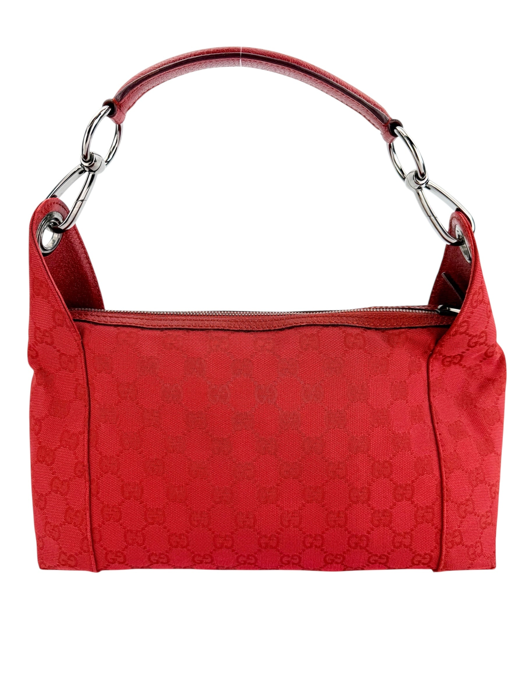 Gucci GG Canvas Shoulder Bag Red