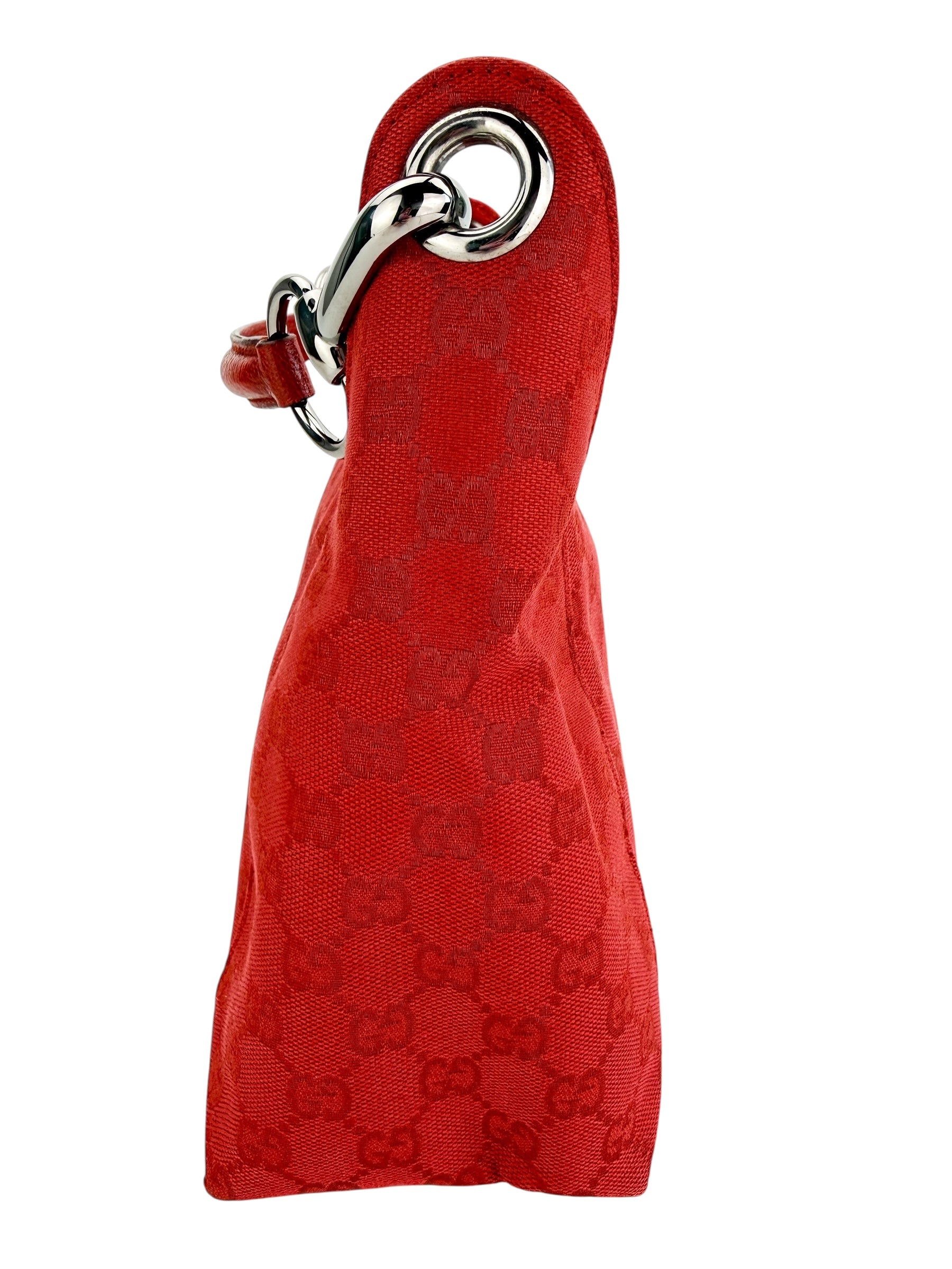 Gucci GG Canvas Shoulder Bag Red
